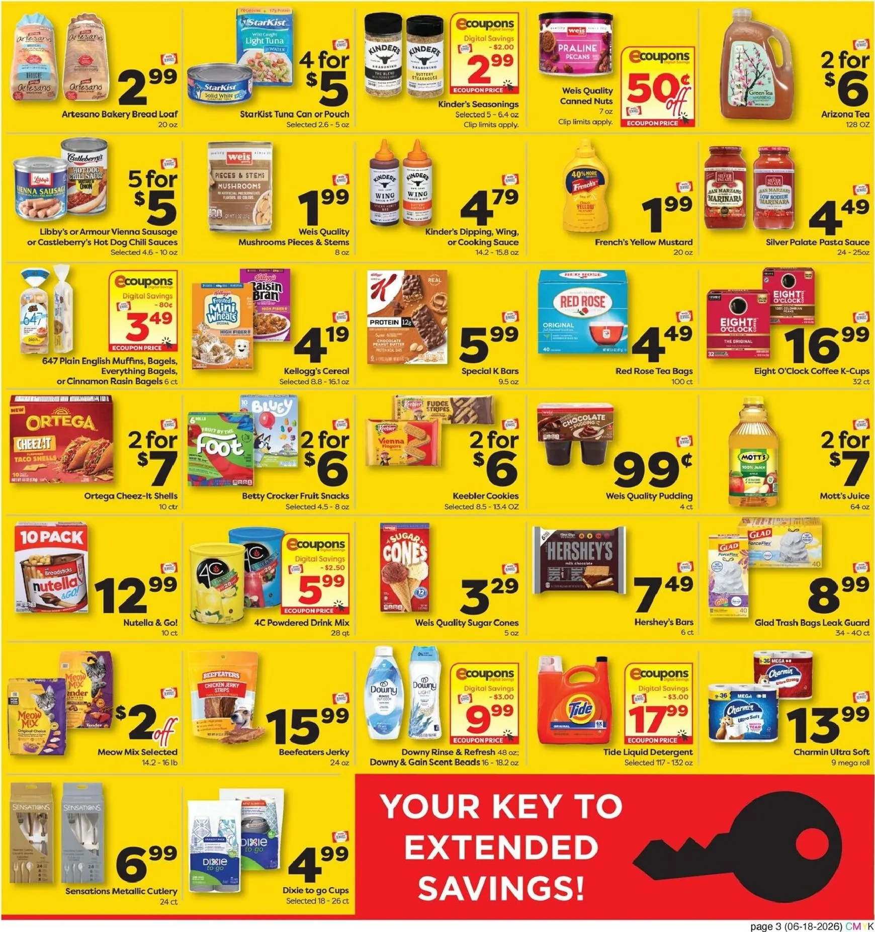 Weekly ad Current Weis Markets - Extended Savings leaflet valid from Thursday 06/18/2026 to Wednesday 07/15/2026 from June 18 to July 15 2026 - Page 3