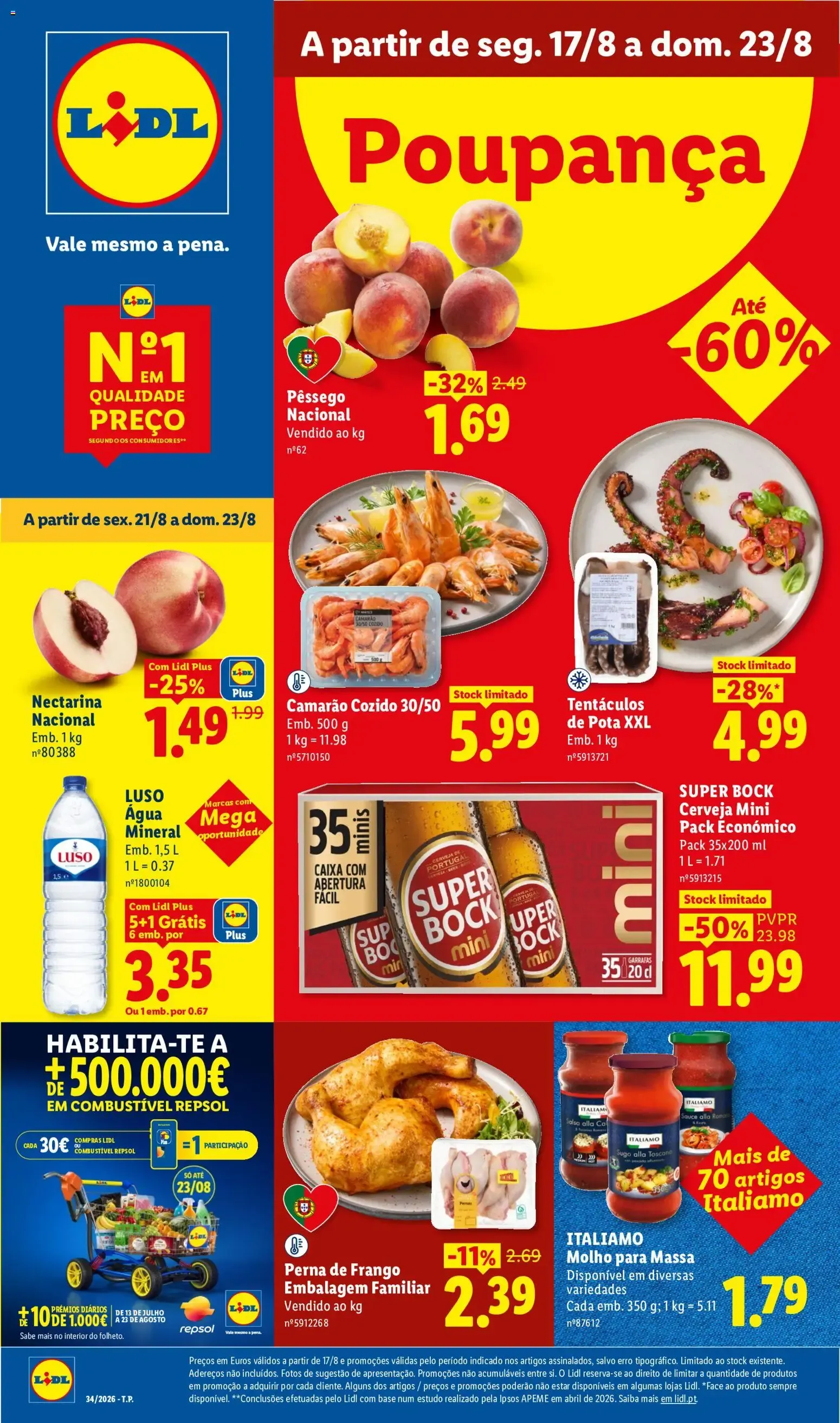 Folheto Lidl Poupança de 17 de agosto até 23 de agosto 2026 - Pagina 1
