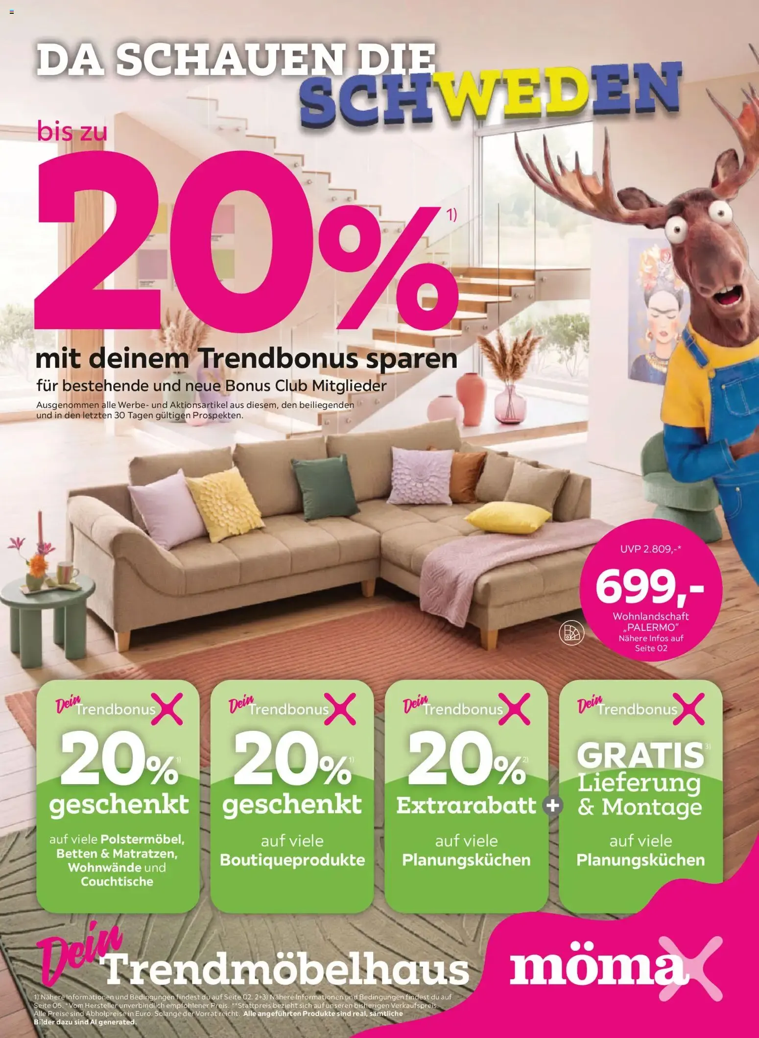 Mömax - Da schauen die Schweden: Hasta 20% de descuento con Trendbonus von 25. August bis 31. August 2026 - Flugblätt seite  1