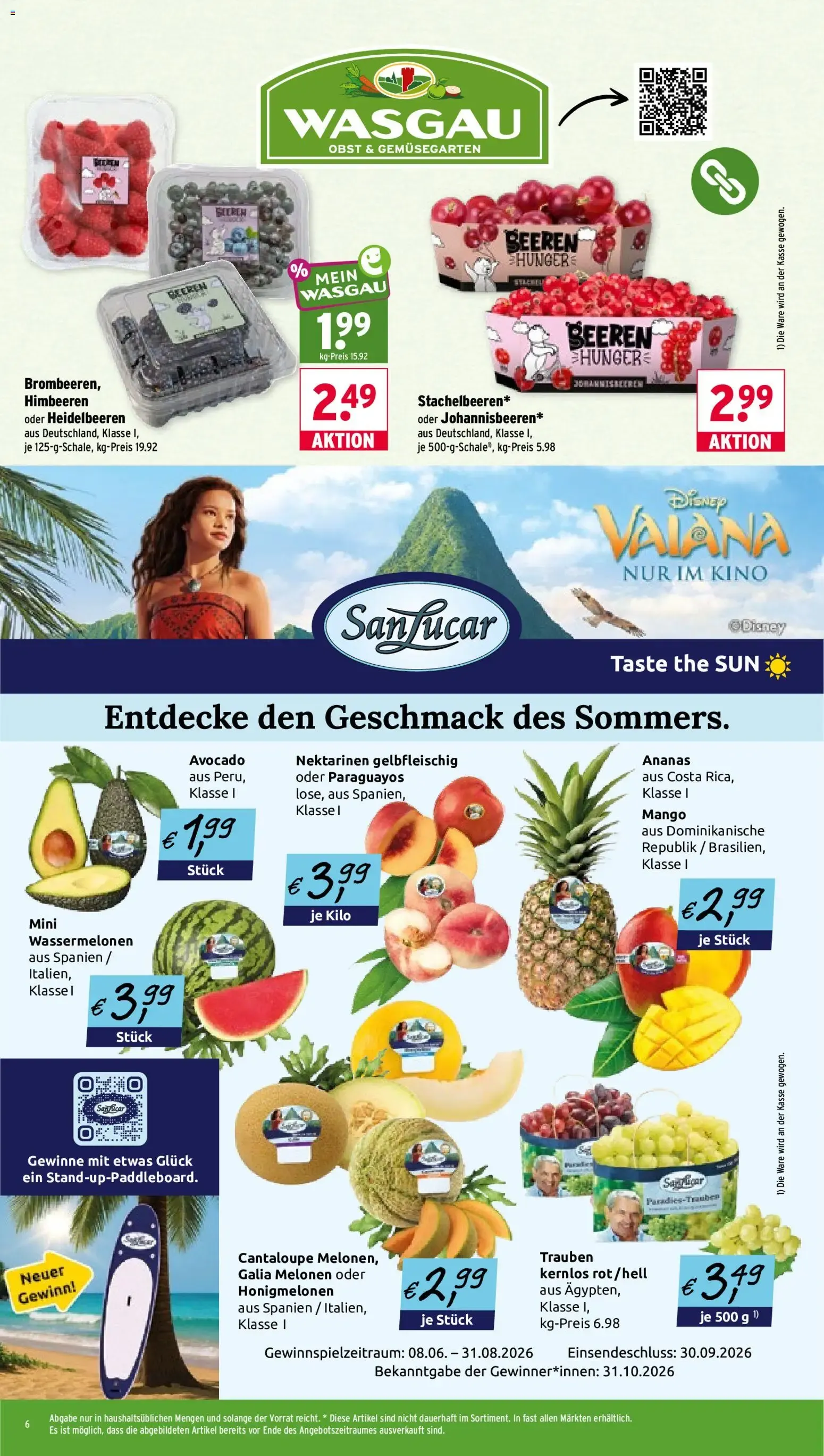 Wasgau Prospekt (ab 29.06.2026) zum Blättern von 29. Juni bis 4. Juli 2026 - Prospekt seite 6