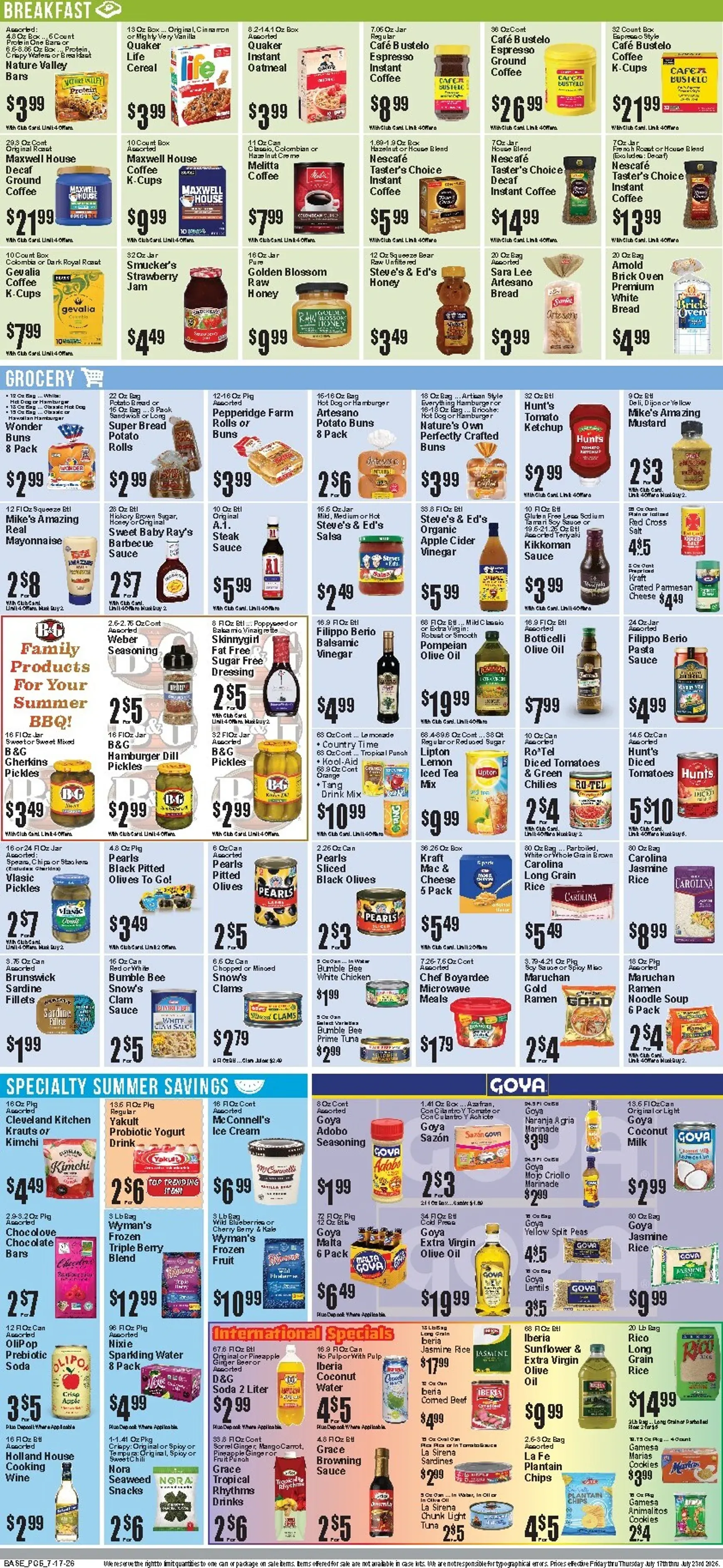 Weekly ad Current Food Universe leaflet valid from Friday 07/17/2026 to Thursday 07/23/2026 from July 17 to July 23 2026 - Page 6