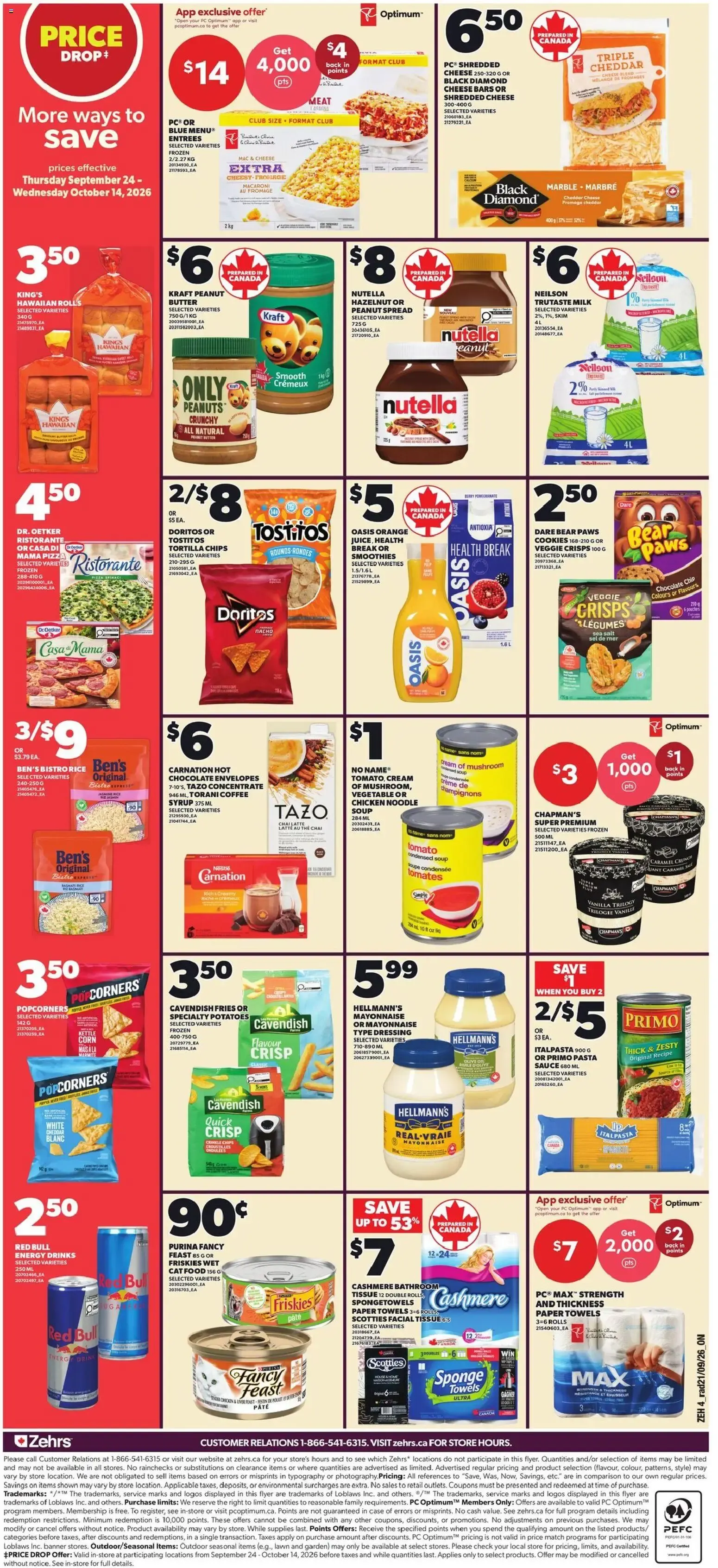 Zehrs weekly flyer / circulaire from Sep 24, 2026 > weekly specials & deals from September 24 to September 30 2026 - flyer page 2