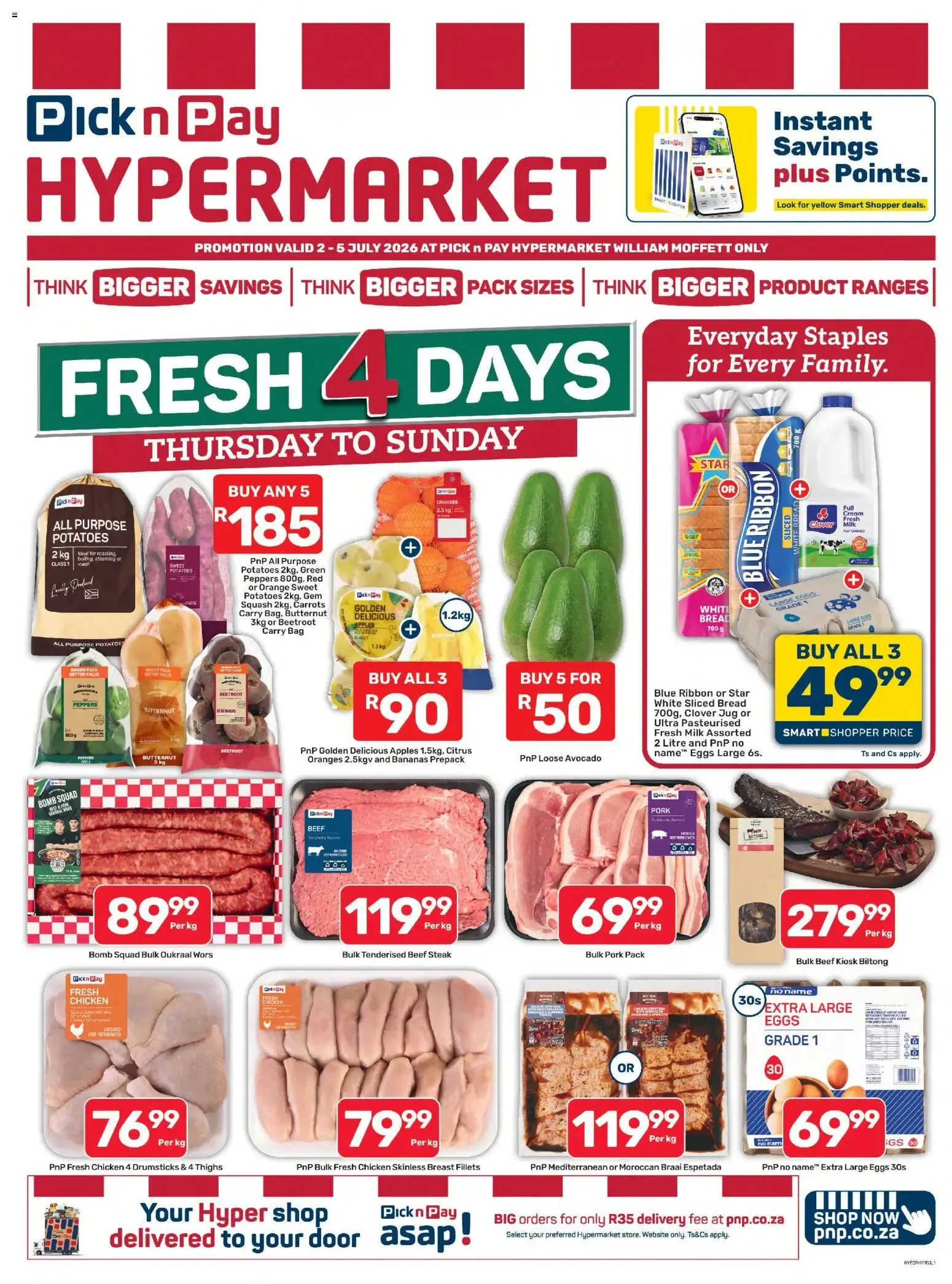 Pick n Pay Eastern Cape - Hypermarket Fresh Specials (02/07/2026 - 05/07/2026) Online from 2 July to 5 July 2026 - Catalogue Page 1