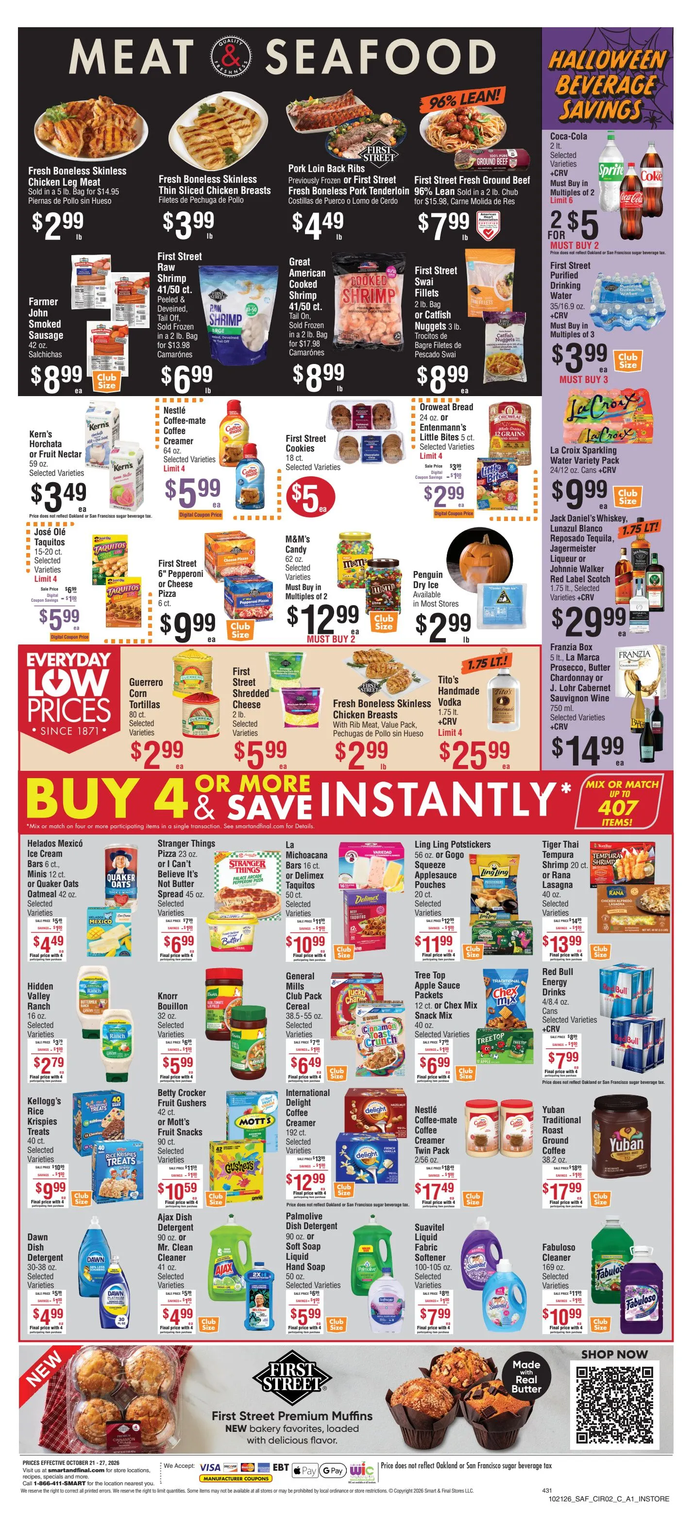 Weekly promotion Current Smart & Final leaflet valid from Wednesday 10/21/2026 to Tuesday 10/27/2026 spanning from October 21 to October 27 2026 - Page 3 for Catalogue 365