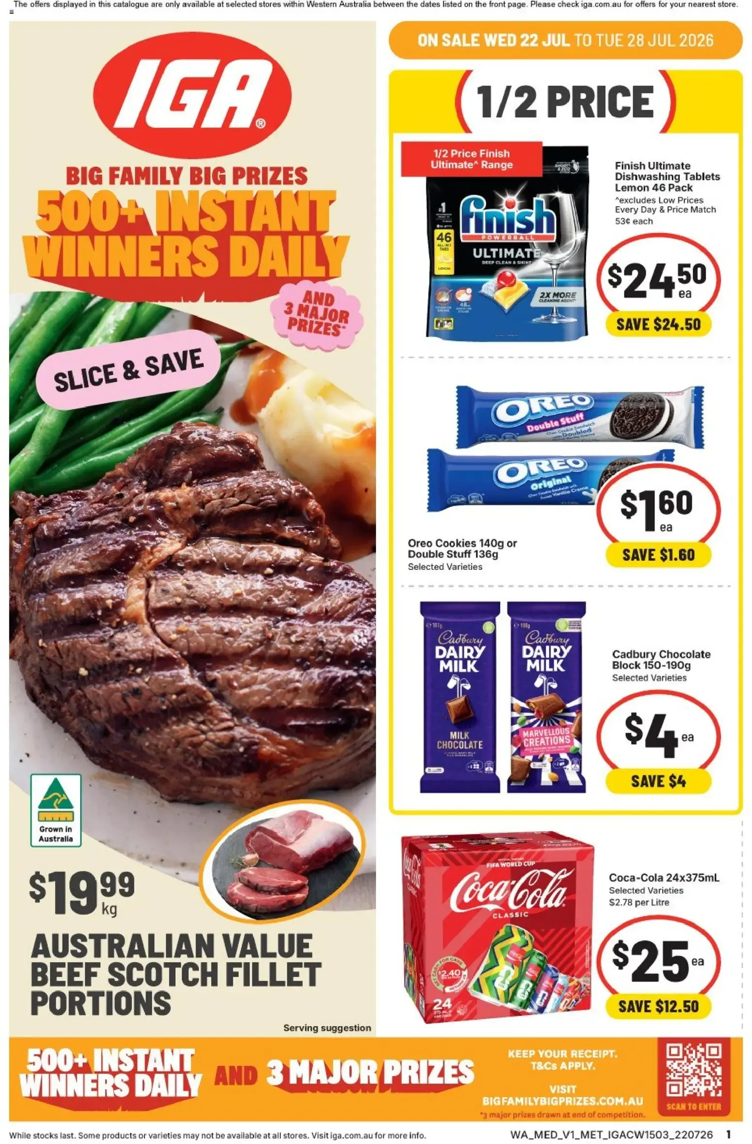 IGA: Big Family Big Prizes - Catalogue valid from 22 July to 28 July 2026 - page 1