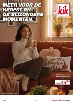 KiK: Meer voor de herfst en de bijzondere momenten. van 31 augustus tot 6 september 2026 - Folder pagina 1