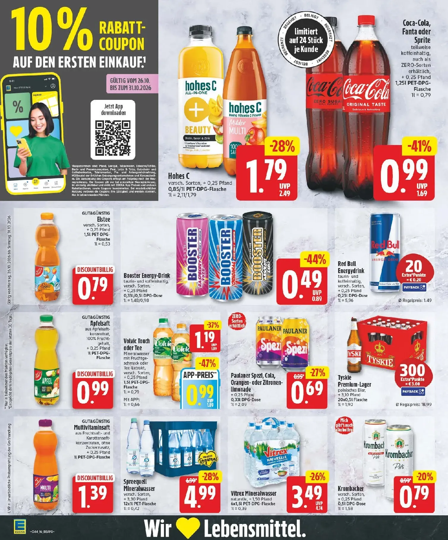 Edeka Prospekt nächste Woche – von Montag 26.10.2026 bis Samstag 31.10.2026 von 26. Oktober bis 31. Oktober 2026 - Prospekt seite 16