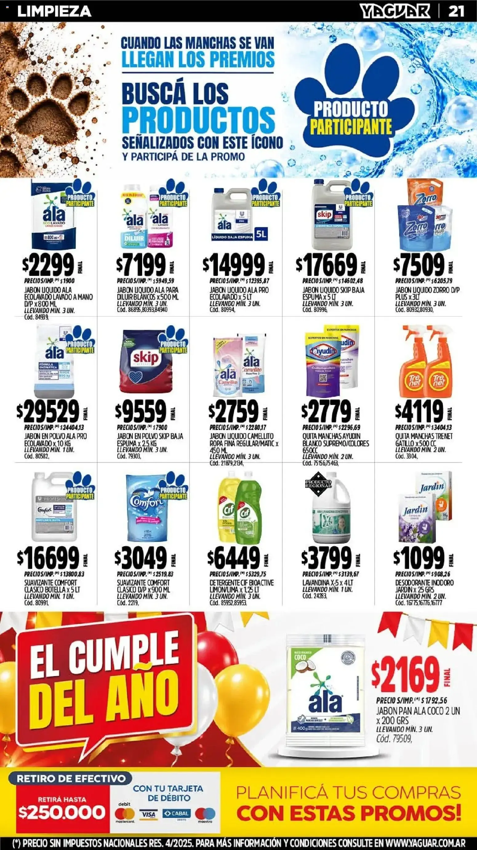 Ofertas de Mayorista Yaguar - El Cumple del Año 38 - Oferta Semanal Salta 5 de octubre al 11 de octubre 2026 - Página 20 del catálogo