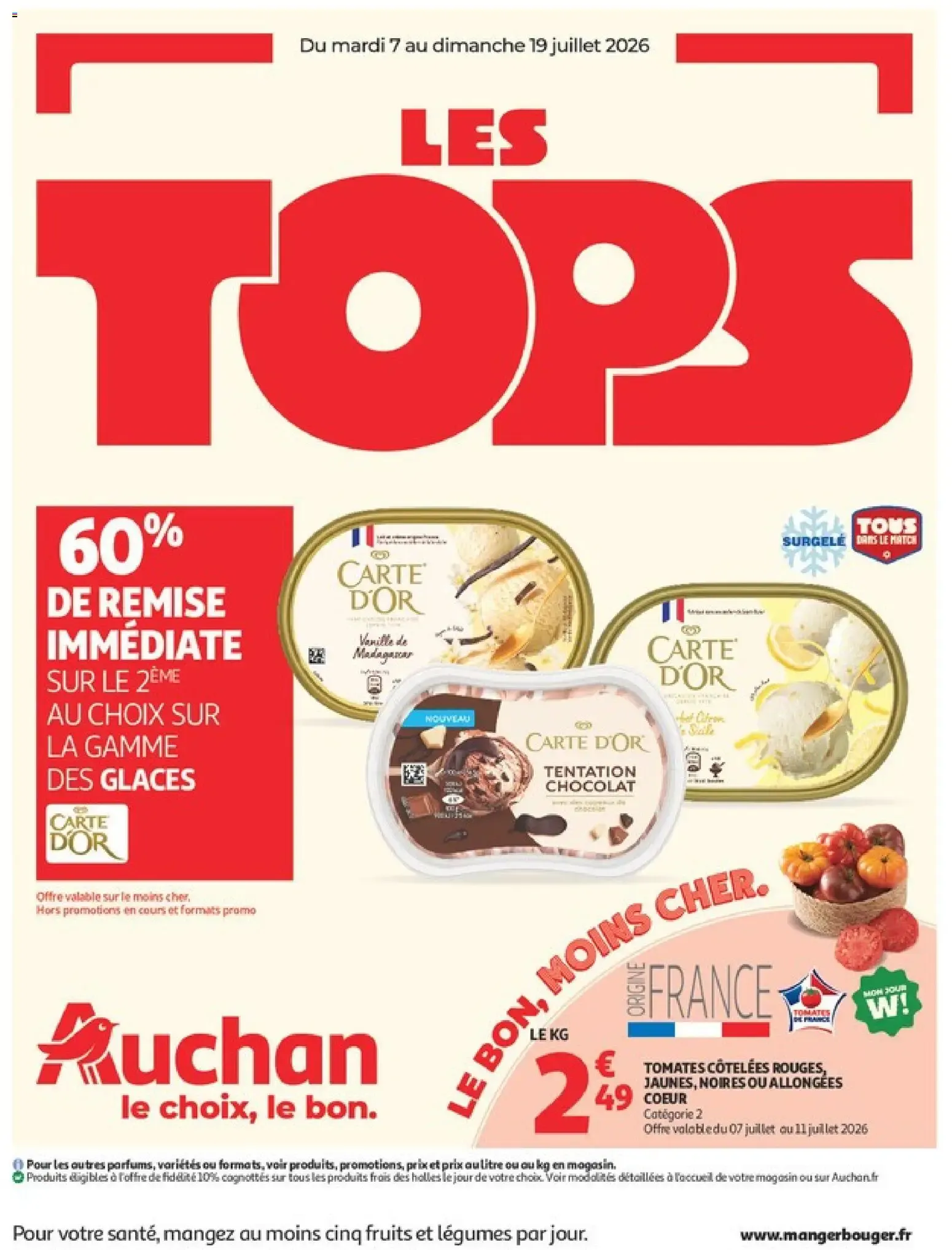 Auchan prospectus à partir du 07/07/2026 - promo en ligne du 7 juillet au 19 juillet 2026 - Catalogue page 1
