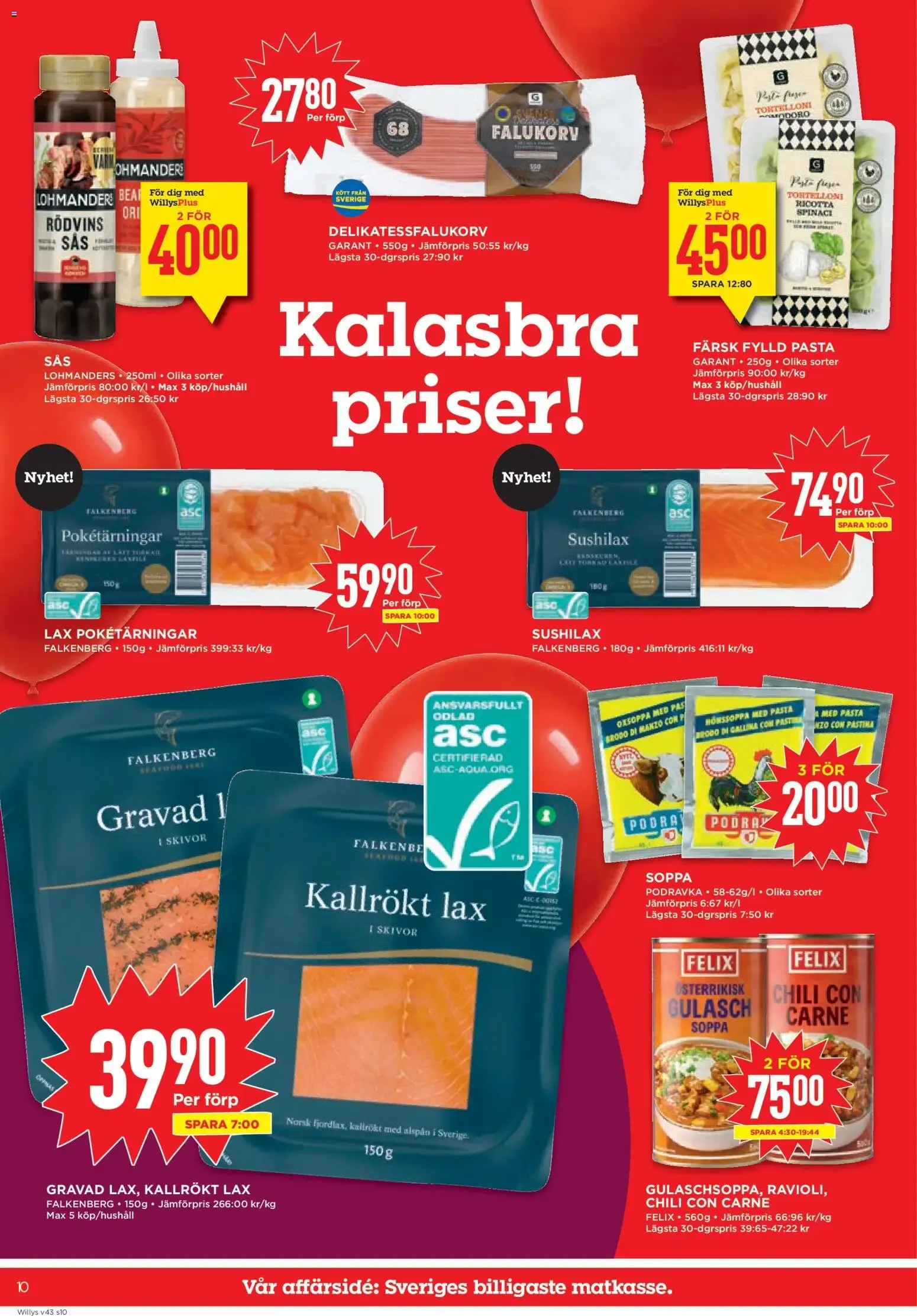 Willys erbjudanden från 19/10/2026 - 25/10/2026 > Reklamblad nuvarande rabatter från 19 oktober till 25 oktober 2026 - Reklamblad sidor 10