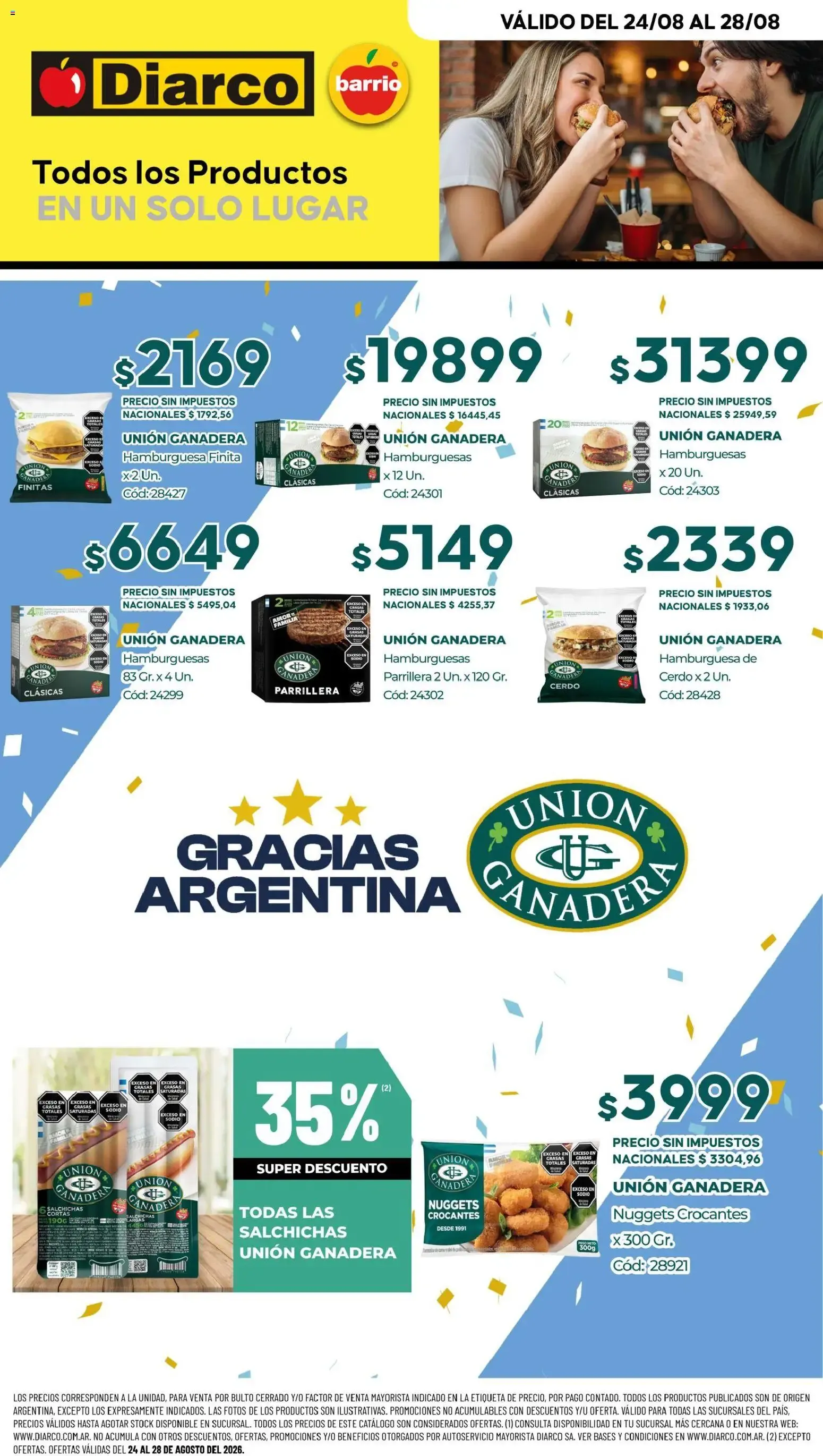 Ofertas de Diarco - Especial Unión Ganadera del 24/08/2026 - 28/08/2026 24 de agosto al 28 de agosto 2026 - Página 1 del catálogo
