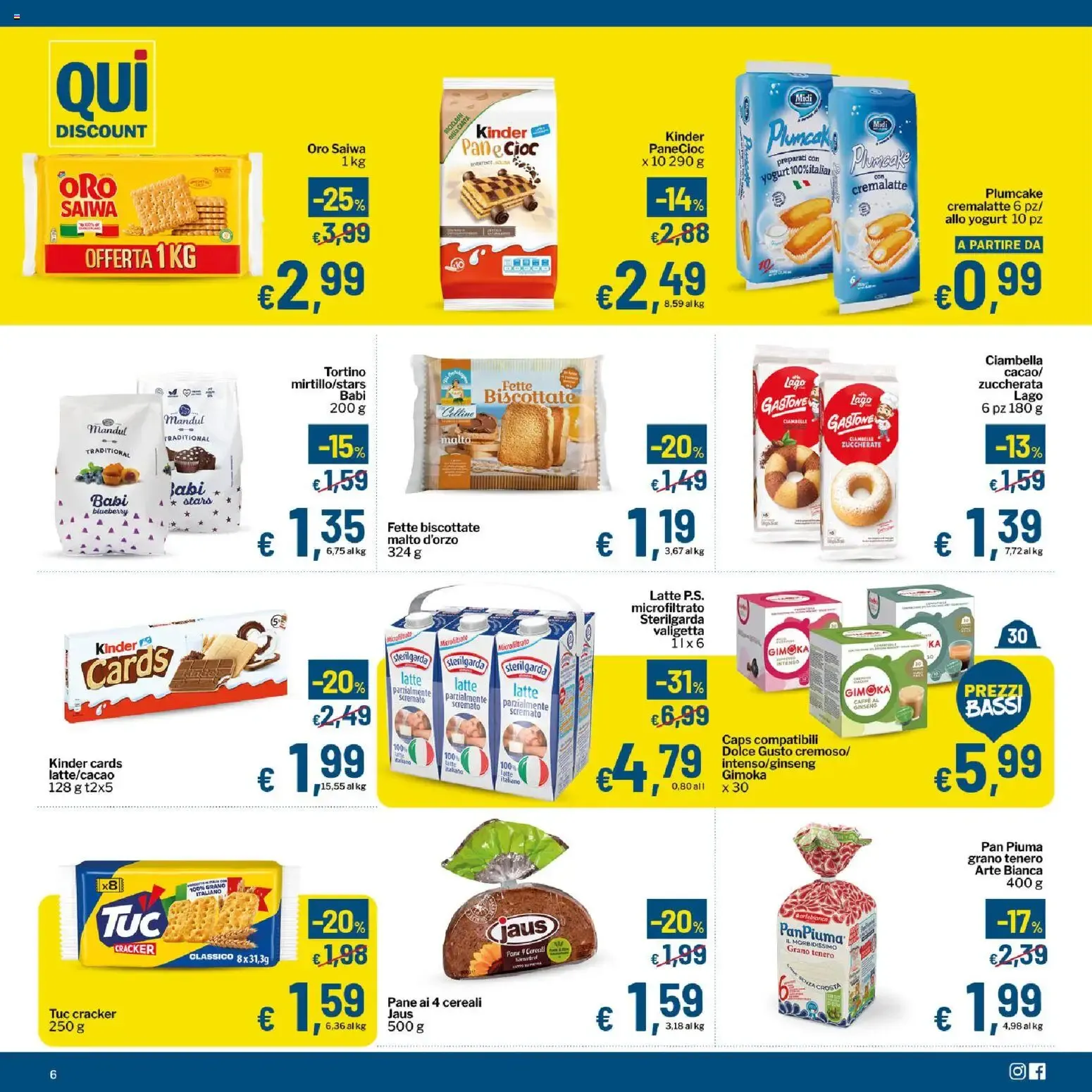 Qui Discount volantino dal 28/07/2026 - online Offerte da 28 luglio a 9 agosto di 2026 - Pagina del volantino 6