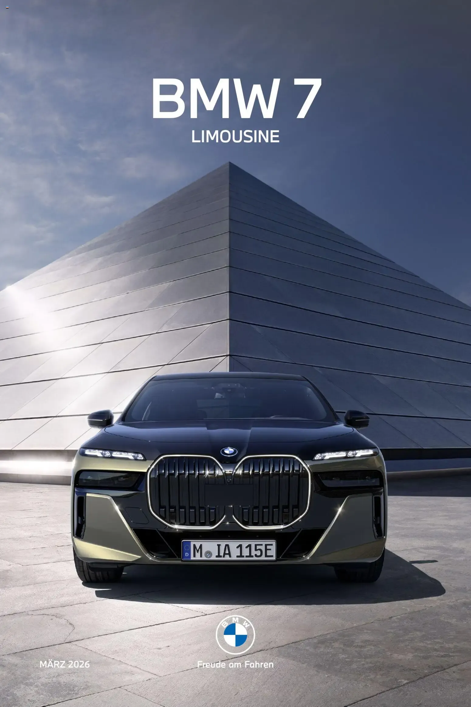BMW 7 Limousine von 1. März bis 24. Februar 2027 - Prospekt seite 1