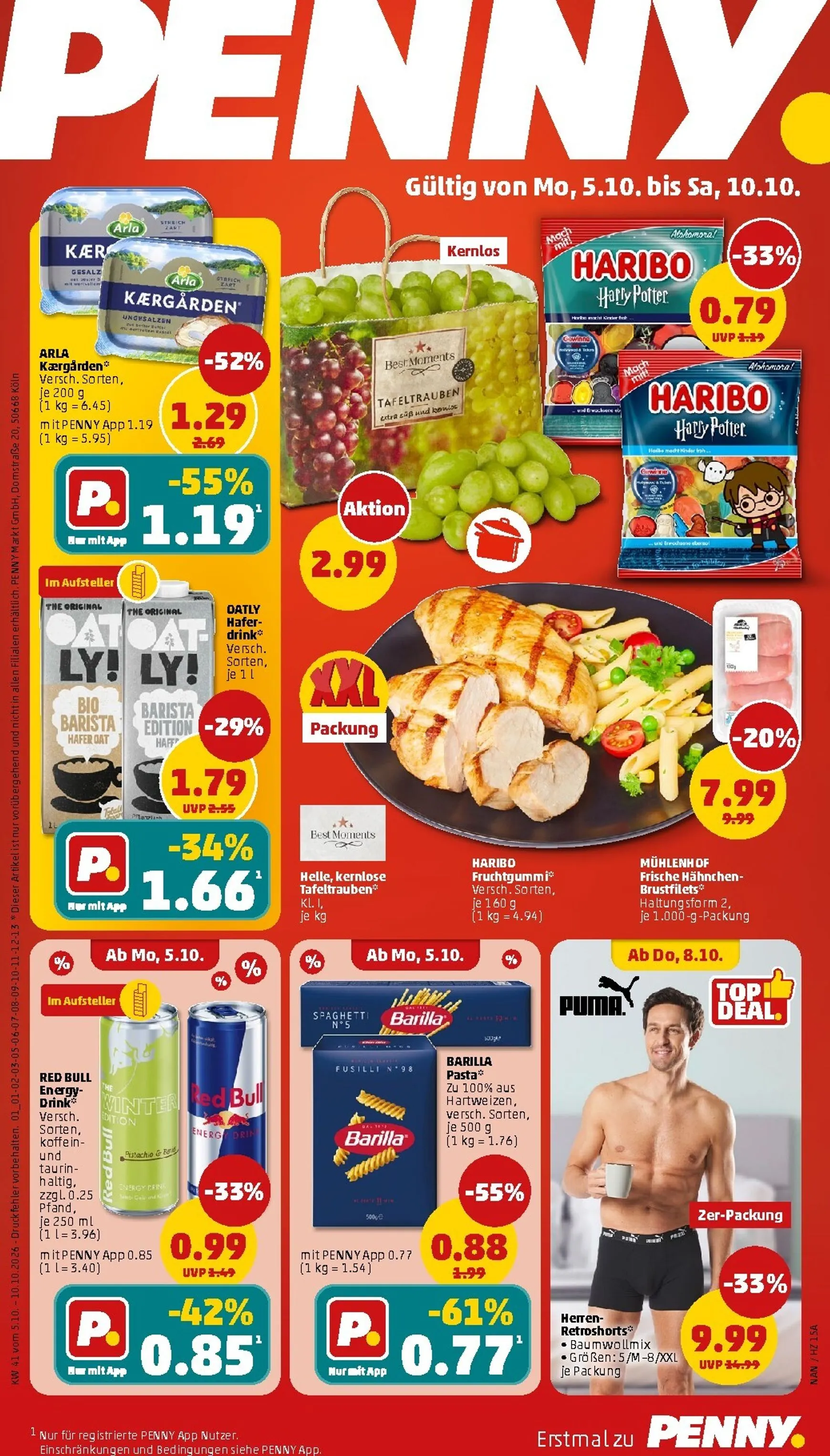 PENNY Prospekt nächste Woche – von Montag 05.10.2026 bis Samstag 10.10.2026 von 5. Oktober bis 10. Oktober 2026 - Prospekt seite 1