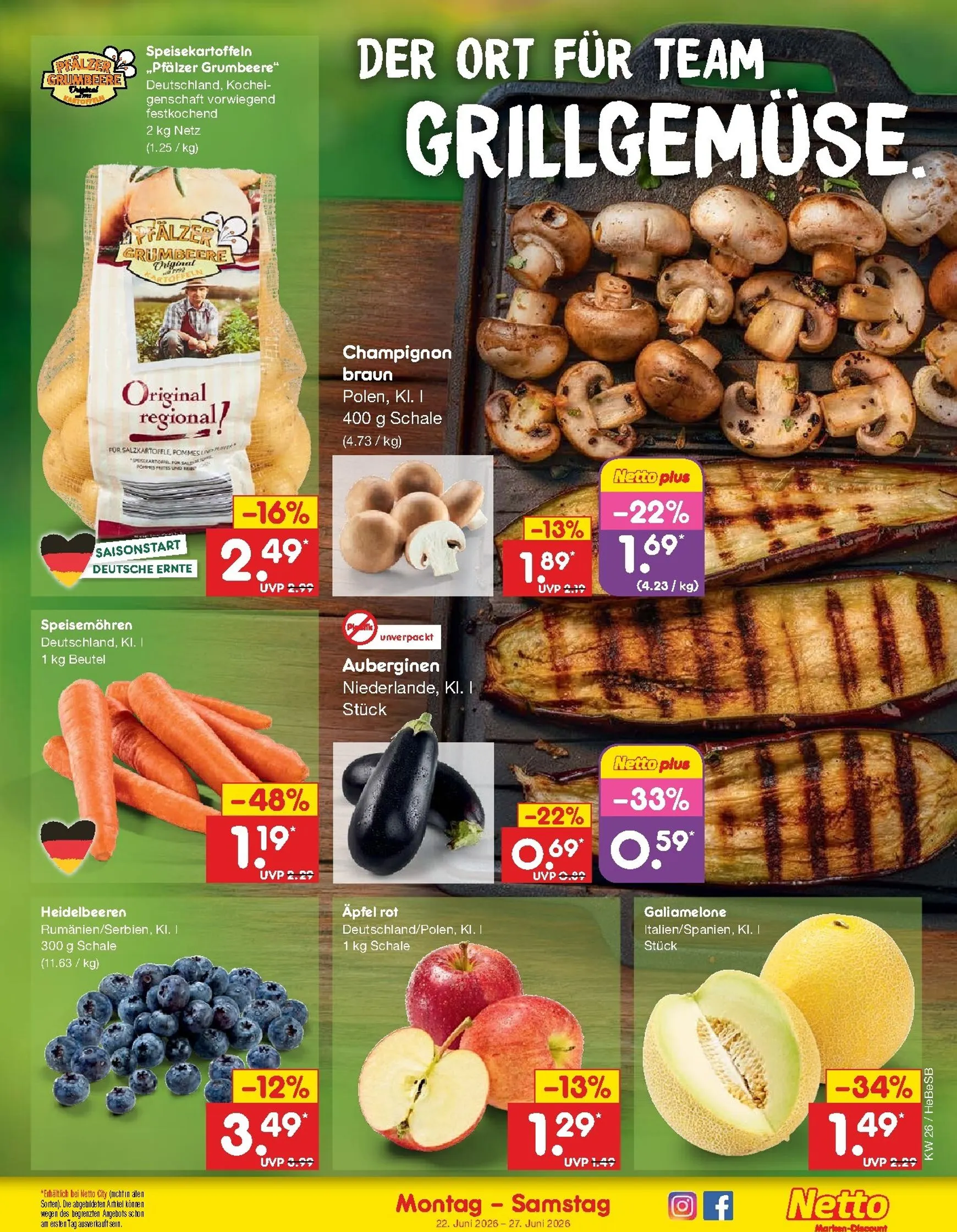 Netto Marken Discount Prospekt – von Montag 22.06.2026 bis Samstag 27.06.2026 von 22. Juni bis 27. Juni 2026 - Prospekt seite 10