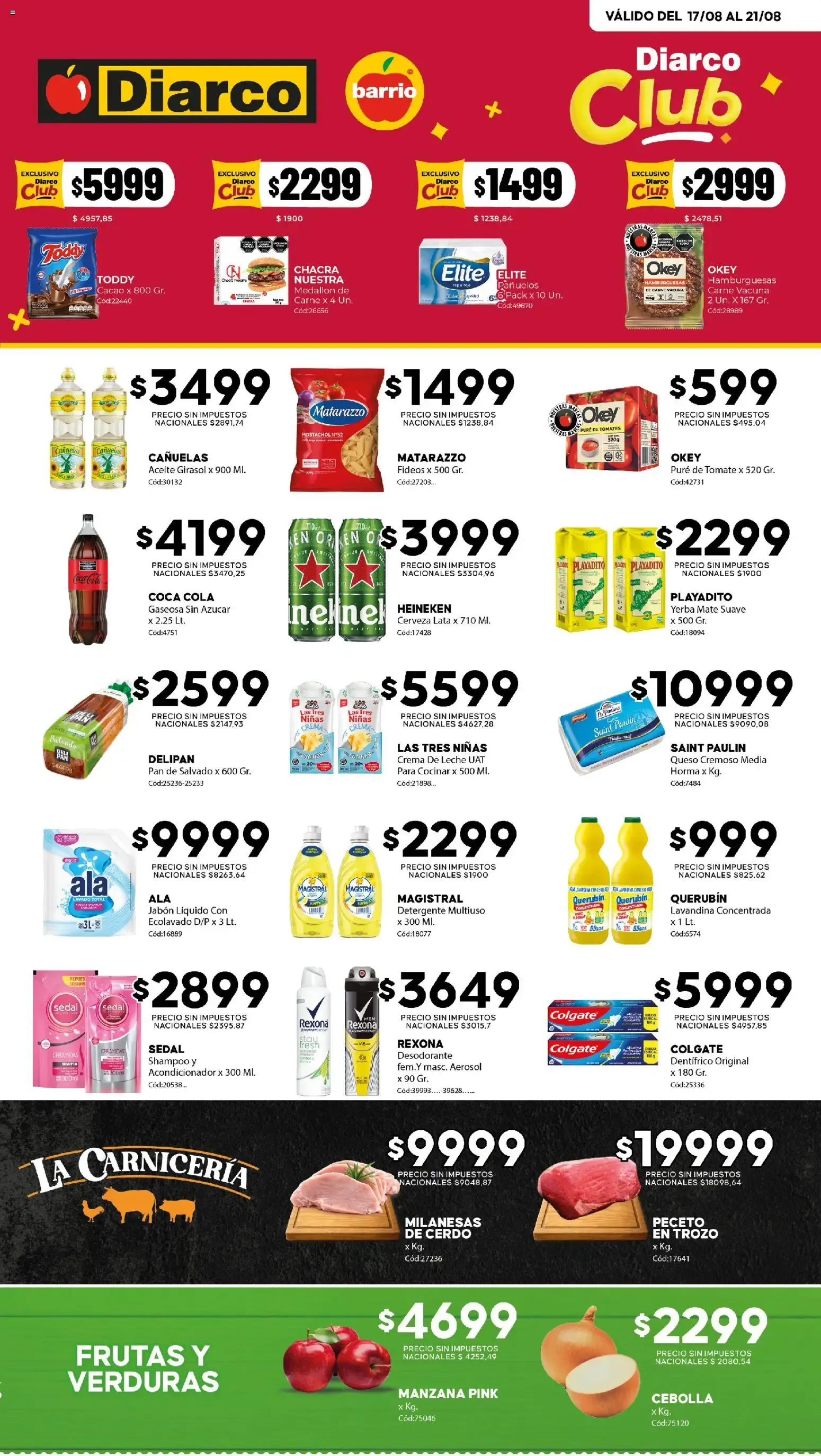 Ofertas de Diarco - Ofertas Diarco Barrio del 17/08/2026 - 21/08/2026 17 de agosto al 21 de agosto 2026 - Página 1 del catálogo