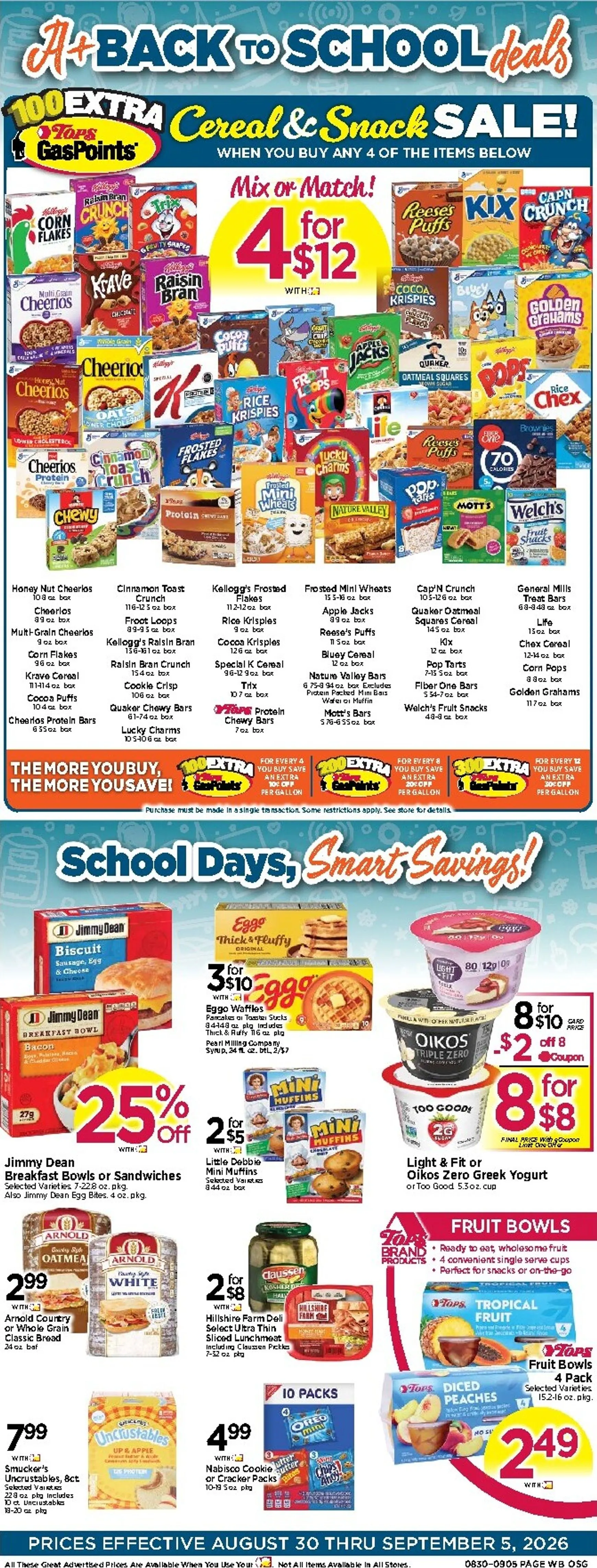 Weekly ad Current Tops Markets leaflet valid from Sunday 08/30/2026 to Saturday 09/05/2026 from August 30 to September 5 2026 - Page 2