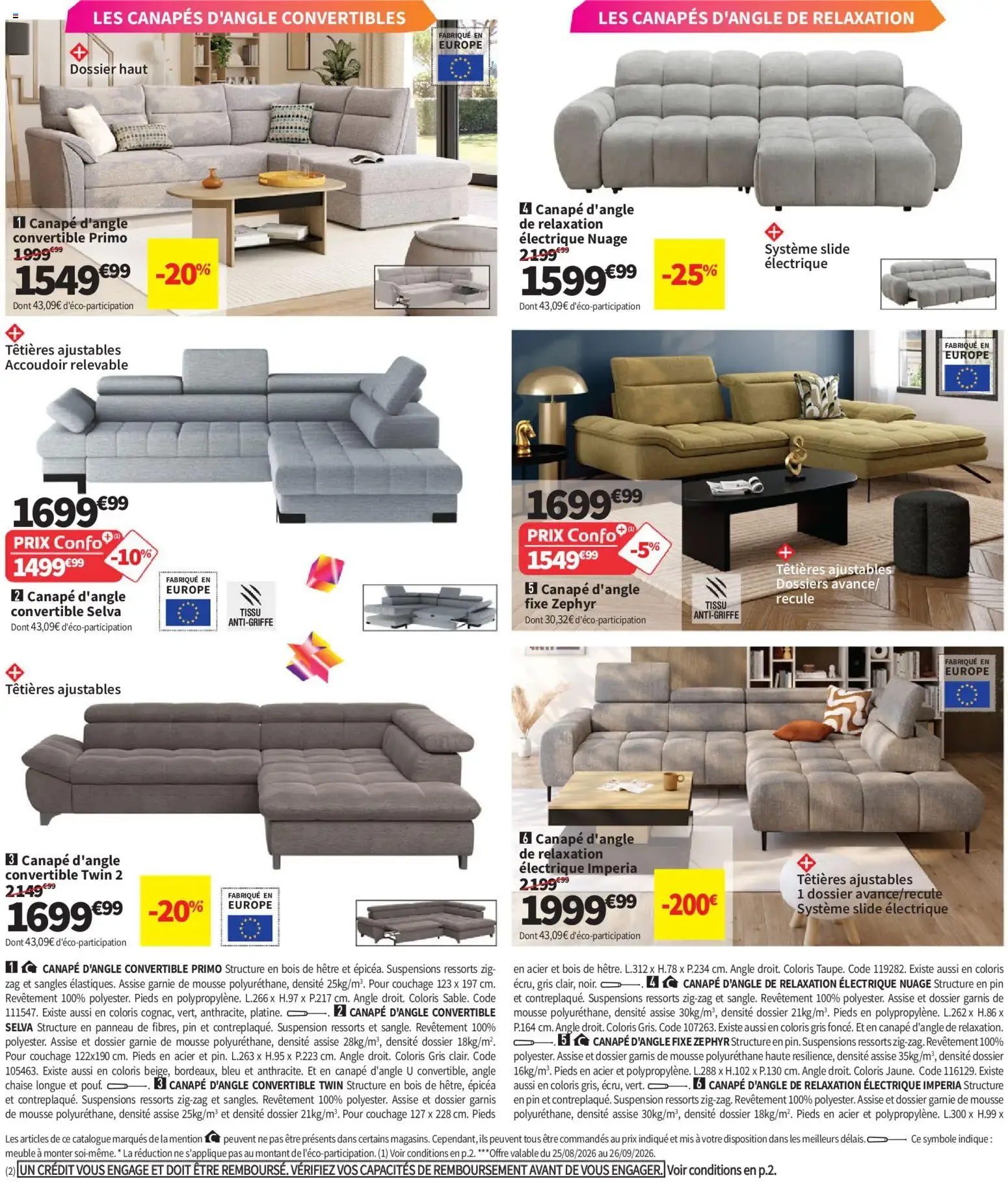 Conforama catalogue à partir du 25/08/2026 - promo en ligne du 25 août au 28 septembre 2026 - Catalogue page 6
