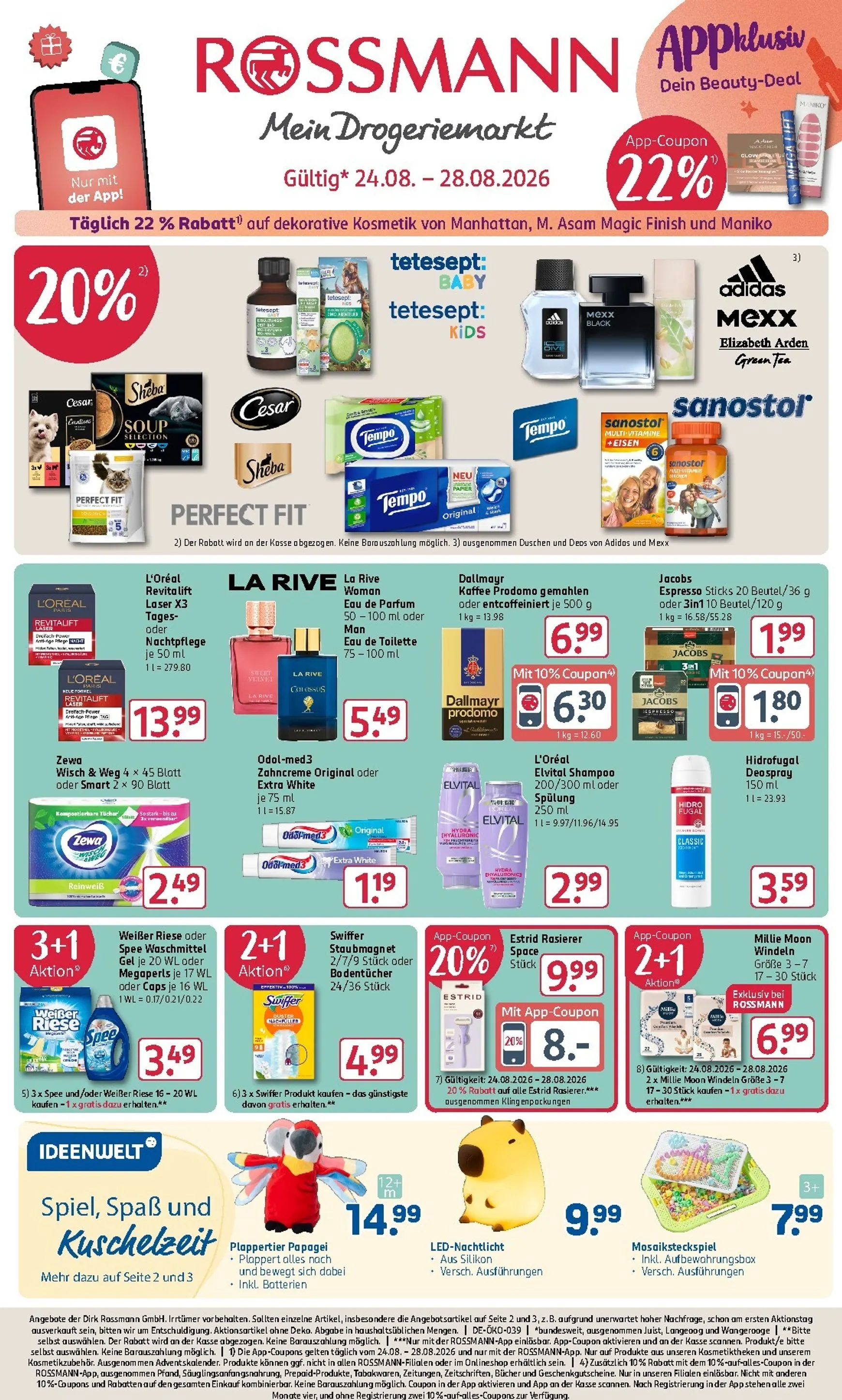 ROSSMANN Mein Drogeriemarkt von 24. August bis 28. August 2026 - Prospekt seite 1