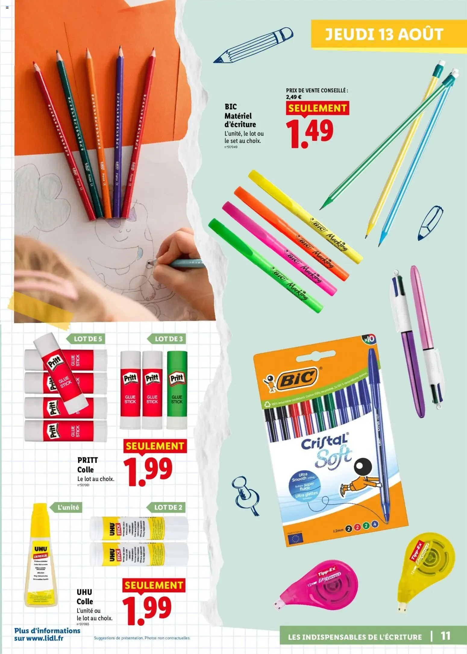 Lidl: Préparez la rentrée ! du 13 août au 20 août 2026 - Catalogue page 11