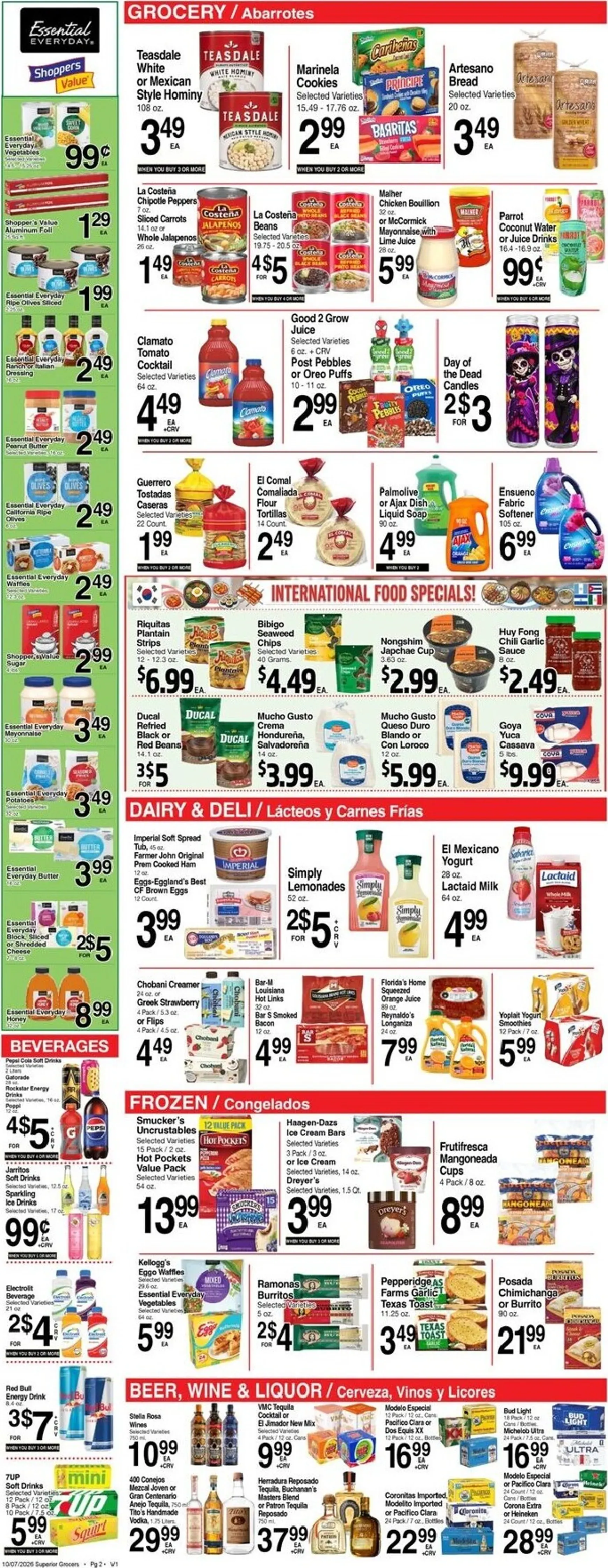 Weekly promotion Current Superior Grocers leaflet valid from Wednesday 10/07/2026 to Tuesday 10/13/2026 spanning from October 7 to October 13 2026 - Page 2 for Catalogue 365