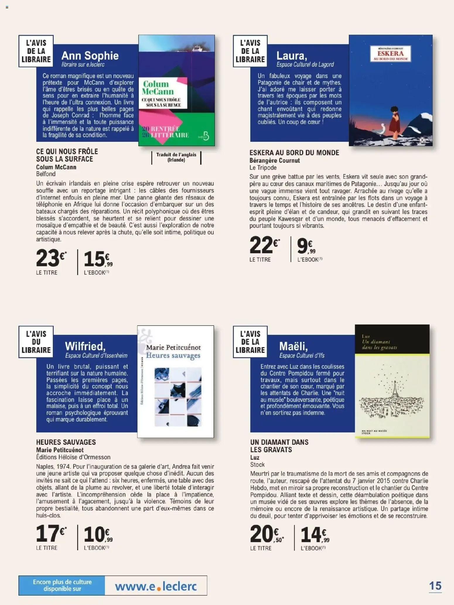 Espace Culturel E.Leclerc - Rentrée Littéraire 2026 du 1 septembre au 24 octobre 2026 - Catalogue page 15
