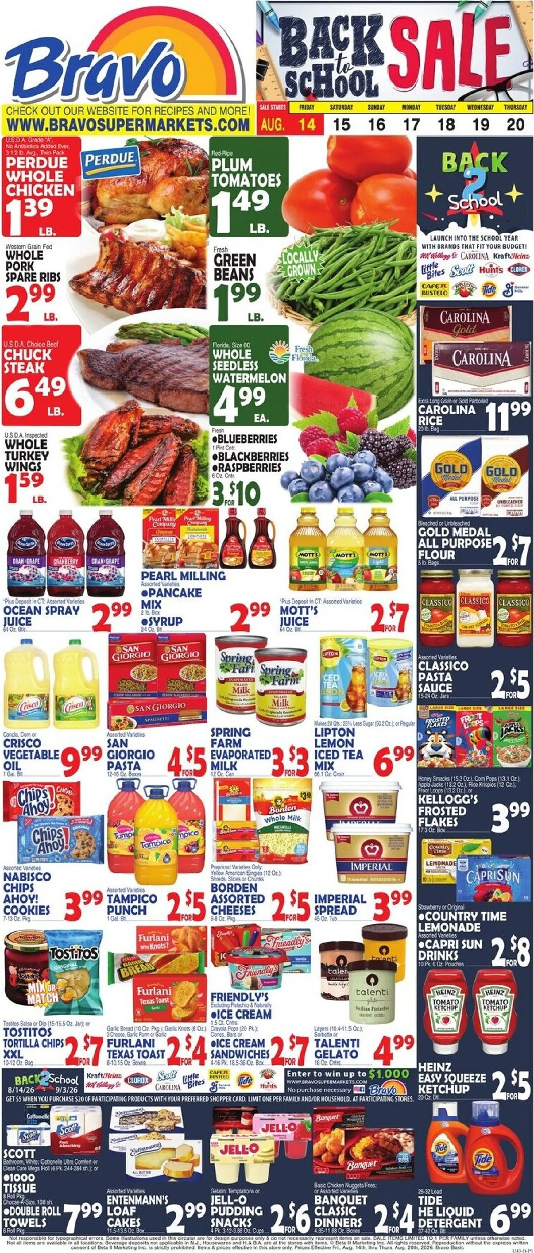 Weekly ad Bravo Back to School Sale from August 14 to August 20 2026 - Page 1