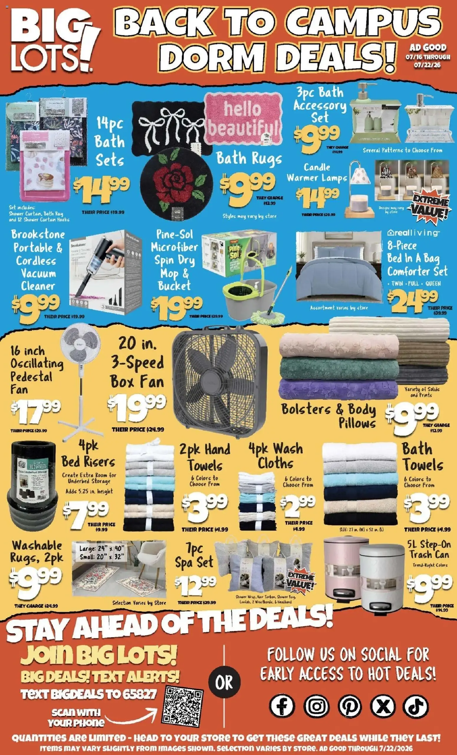 Big Lots! Back to Campus Dorm Deals!