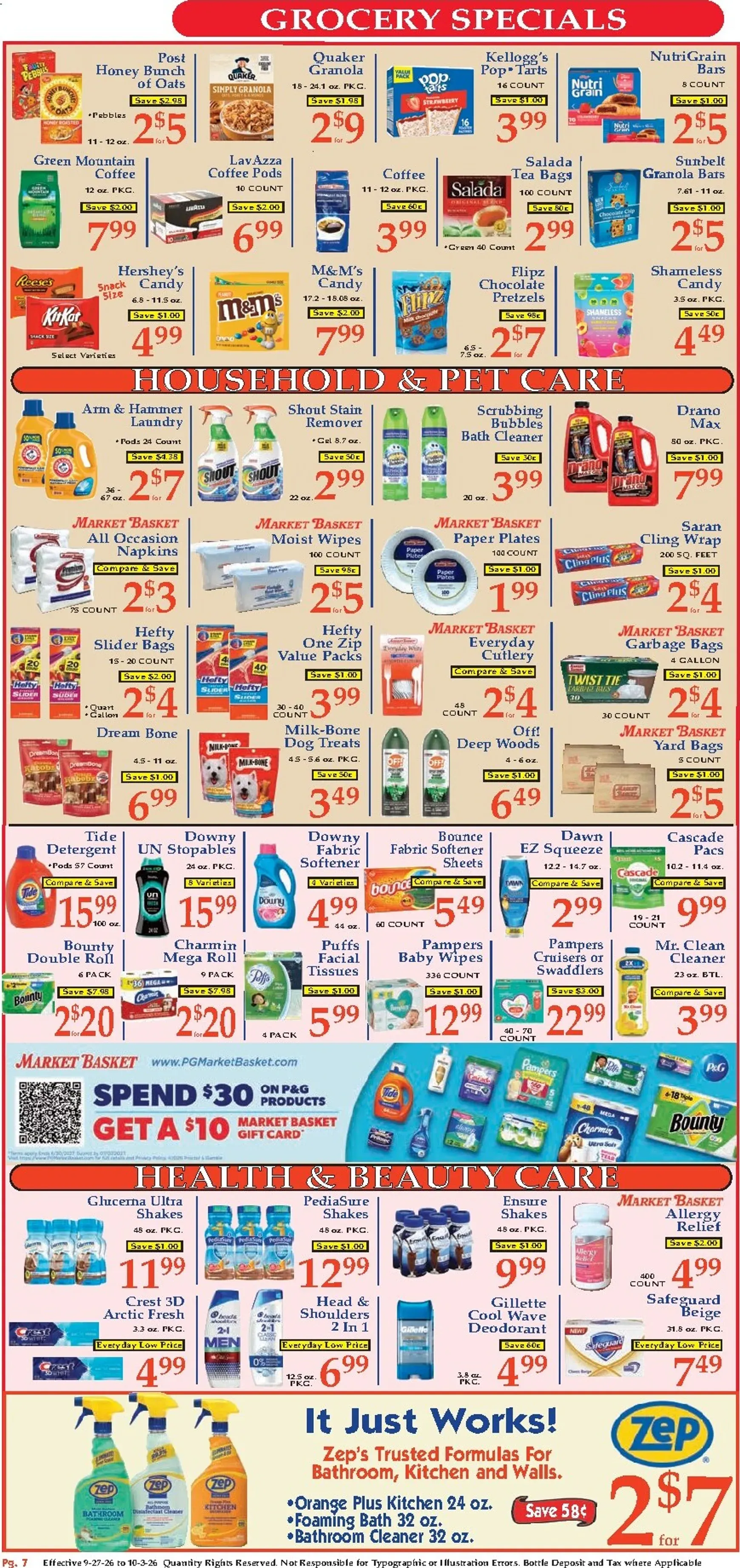 Weekly ad Current Market Basket leaflet valid from Sunday 09/27/2026 to Saturday 10/03/2026 from September 27 to October 3 2026 - Page 7