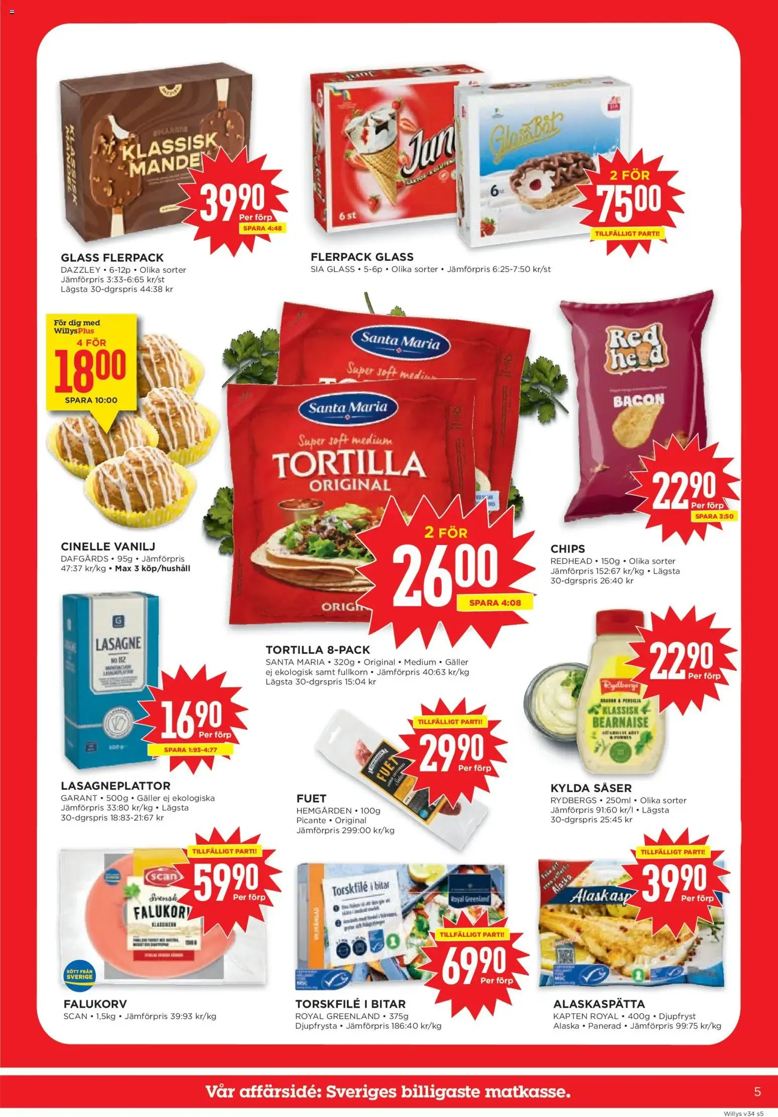 Willys erbjudanden från 17/08/2026 - 23/08/2026 > Reklamblad nuvarande rabatter från 17 augusti till 23 augusti 2026 - Reklamblad sidor 5