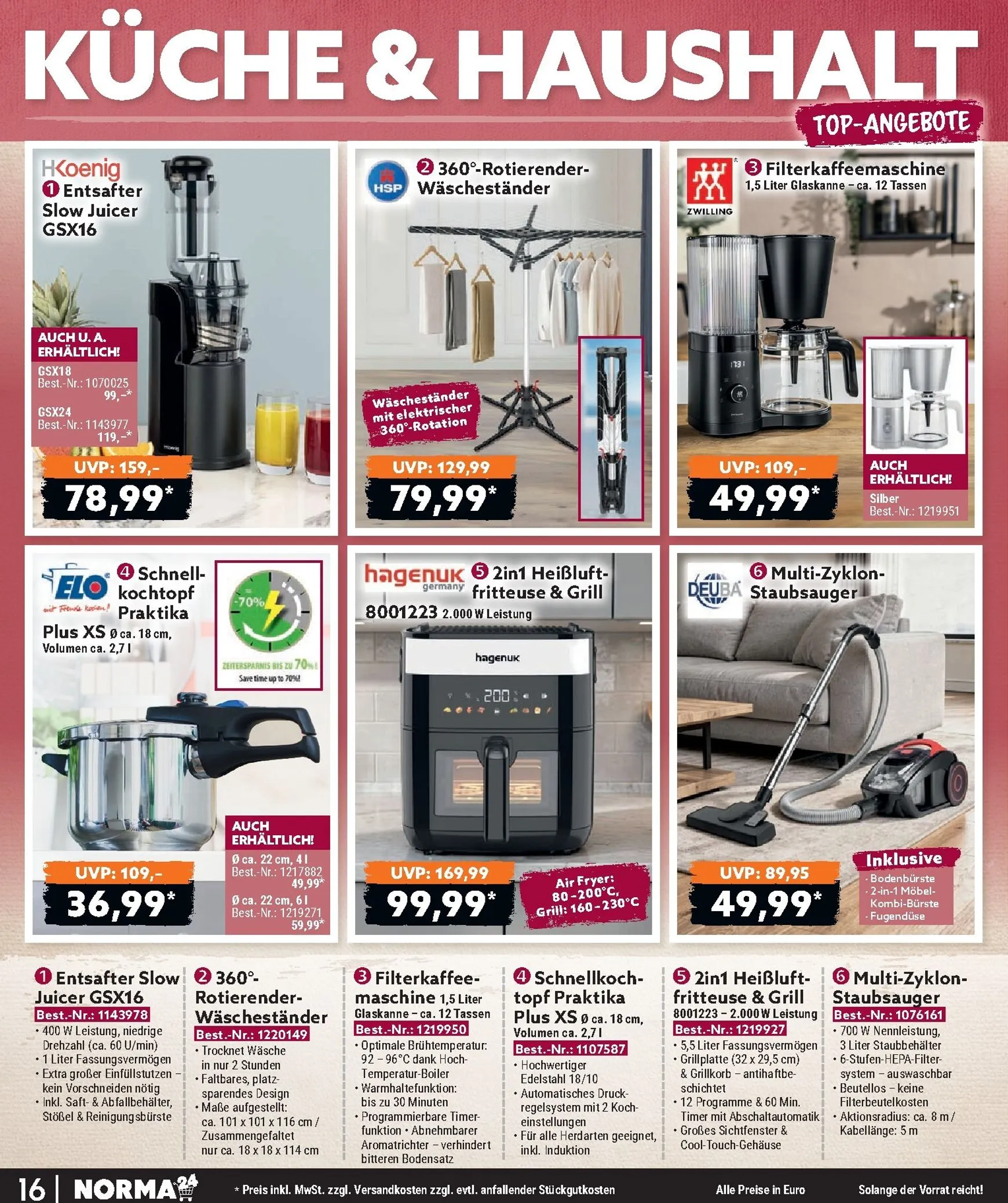 Norma - Bestellmagazin Prospekt – von Montag 01.06.2026 bis Dienstag 30.06.2026 von 1. Juni bis 30. Juni 2026 - Prospekt seite 16