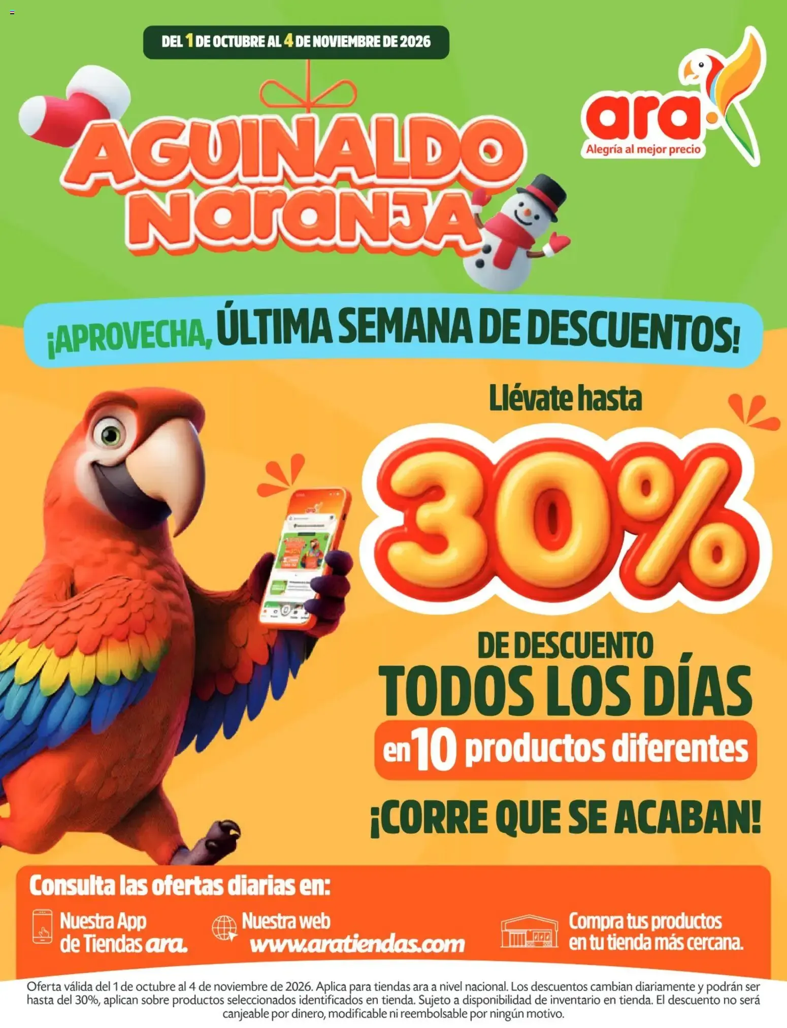 Catalogo de Ara catálogo Aguinaldo naranja desde el 01/10/2026 > Revistas Octubre 1 de octubre al 4 de noviembre 2026 - Pag 1