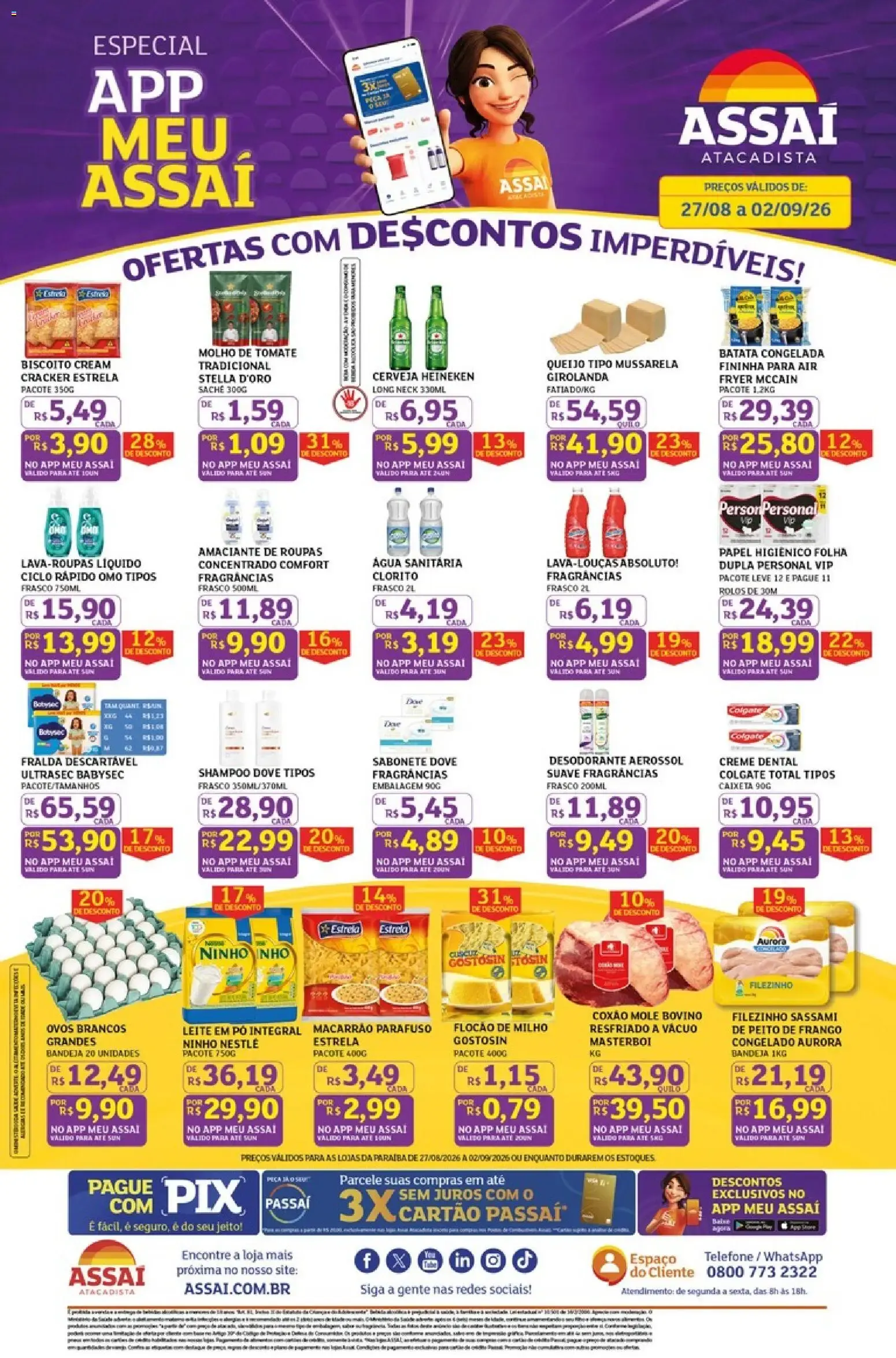 Encarte de Assaí Atacadista ofertas - PB de 27/08/2026 | Promoções Online 27 de agosto até 2 de setembro 2026 - Pagina 1