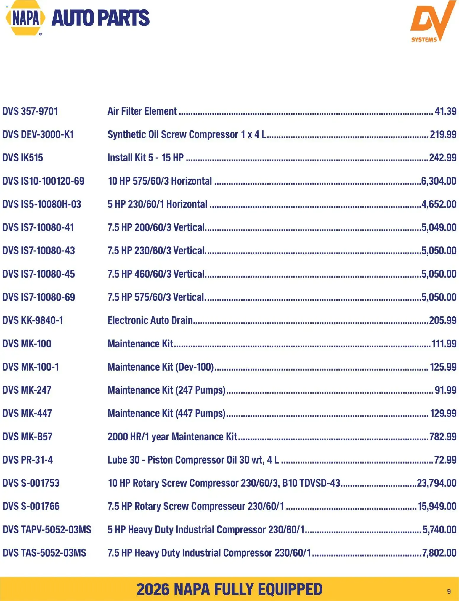 NAPA Auto Parts flyer - Fully Equipped September-October 2026 from Sep 1, 2026 > weekly specials & deals from September 1 to October 31 2026 - flyer page 11
