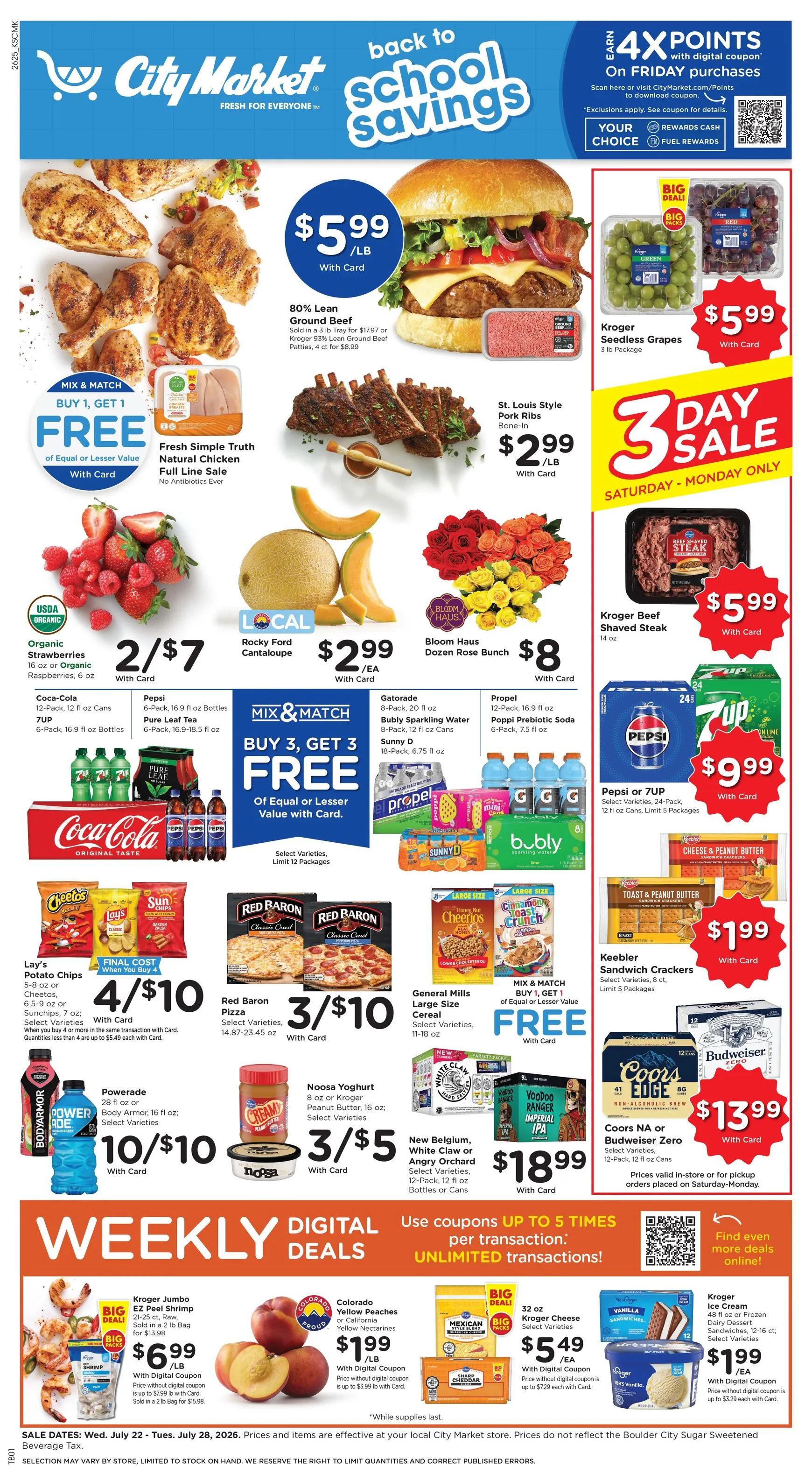 Weekly ad City Market: back to school savings from July 22 to July 28 2026 - Page 1