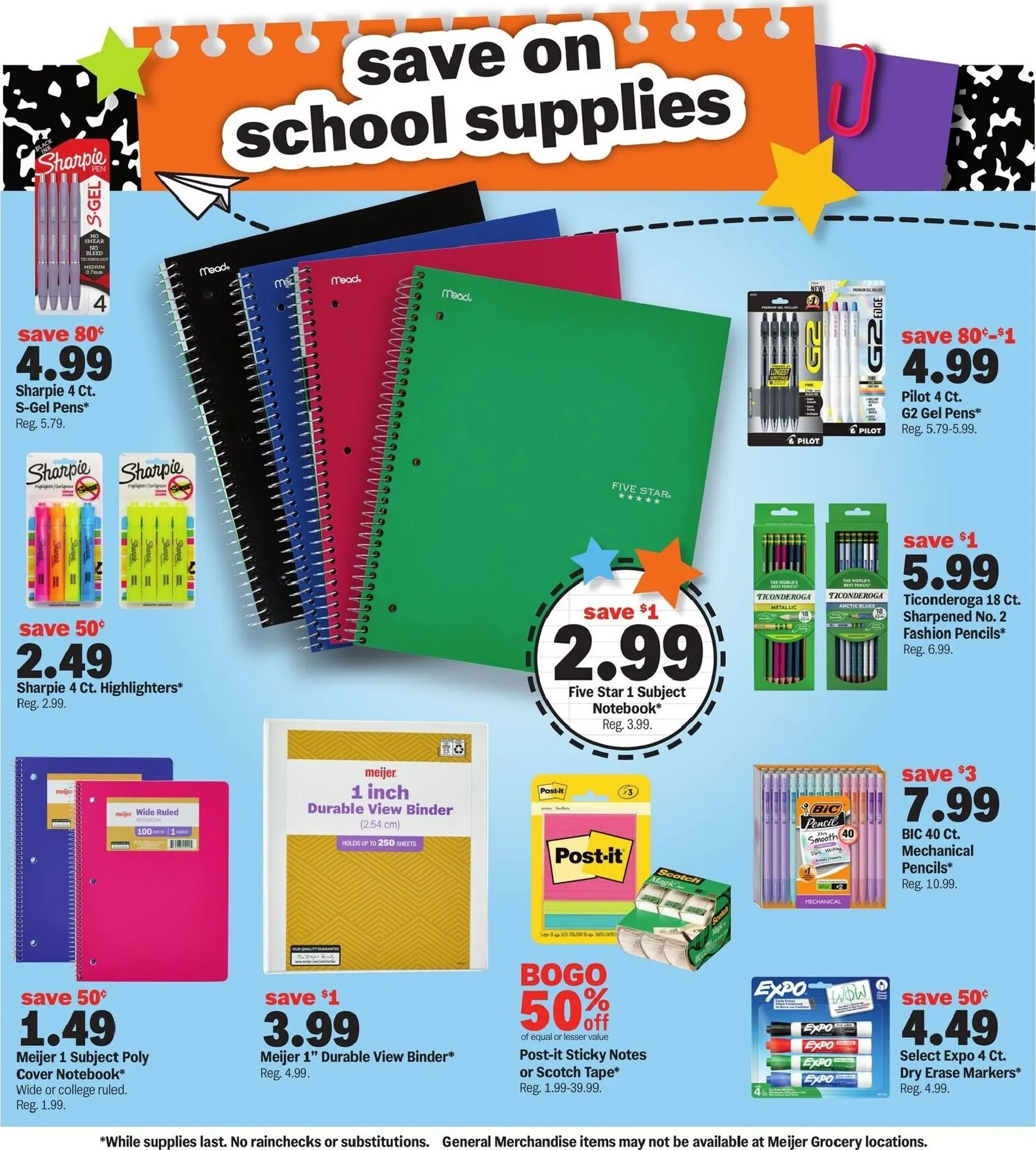 Weekly ad Future Meijer - School deals under $1 flyer valid from Wednesday 08/26/2026 to Tuesday 09/08/2026 from August 26 to September 8 2026 - Page 3