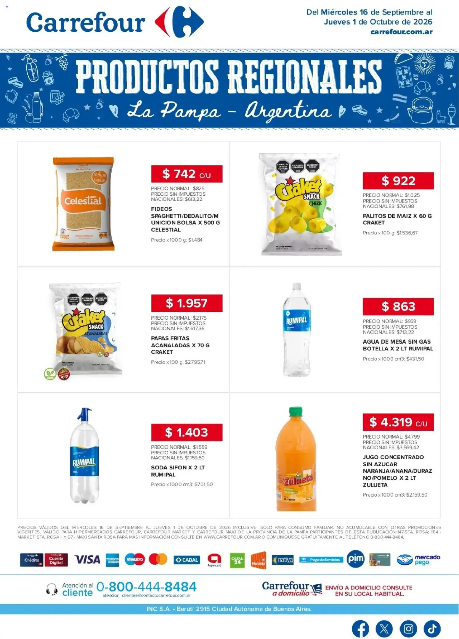 Ofertas de Carrefour - Regionales | La Pampa || del 16/09/2026 - 02/10/2026 || Promociones 16 de septiembre al 1 de octubre 2026 - Página 1 del catálogo