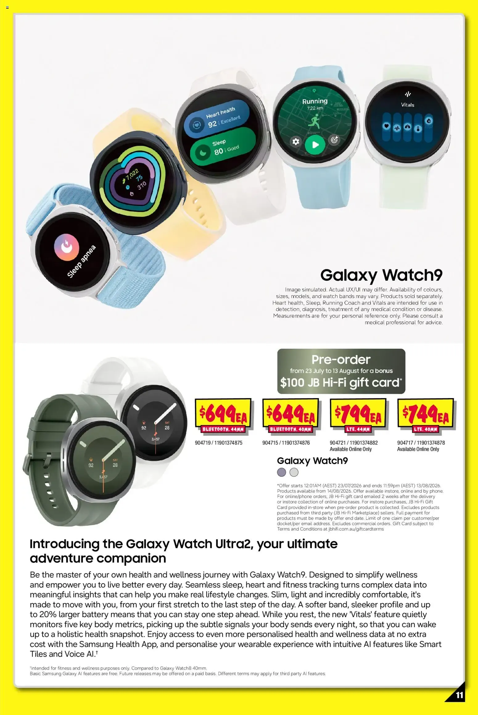 JB Hi-Fi Samsung Galaxy Z Fold8 Ultra | Fold8 Pre-order - Catalogue valid from 23 July to 13 August 2026 - page 11