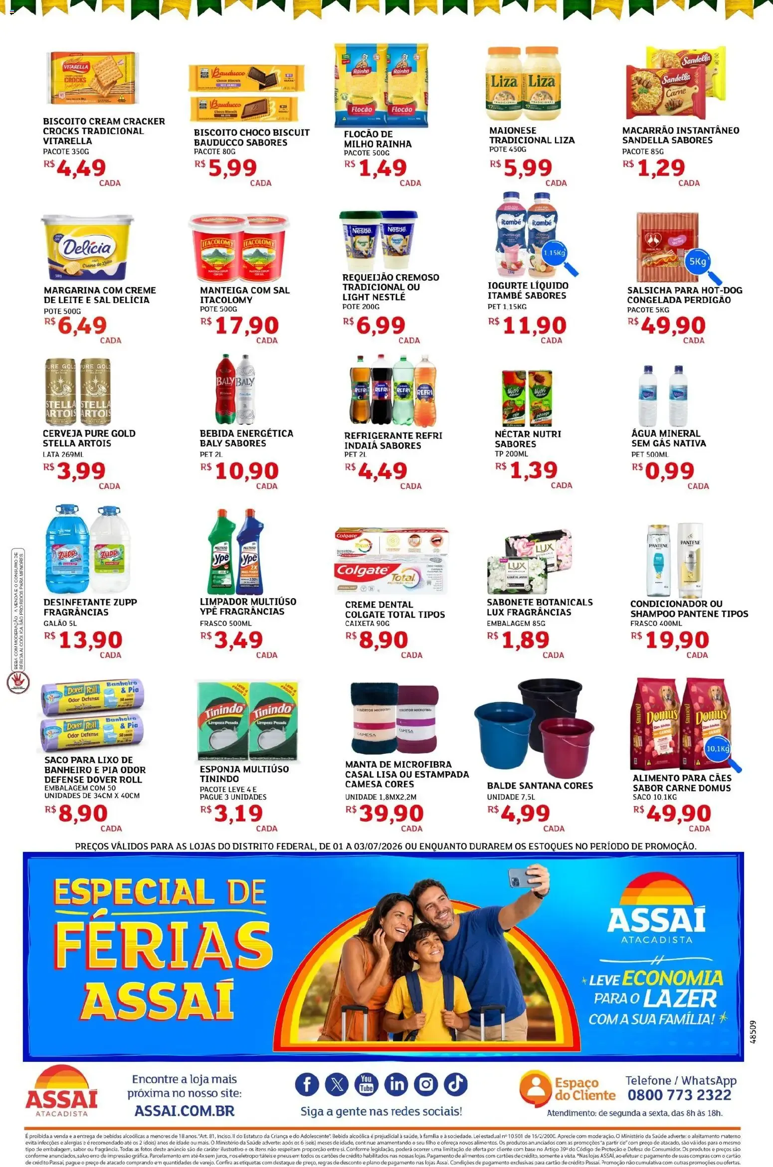 Encarte de Assaí Atacadista - Ofertas Festa Junina e Futebol - DF 1 de julho até 3 de julho 2026 - Pagina 2
