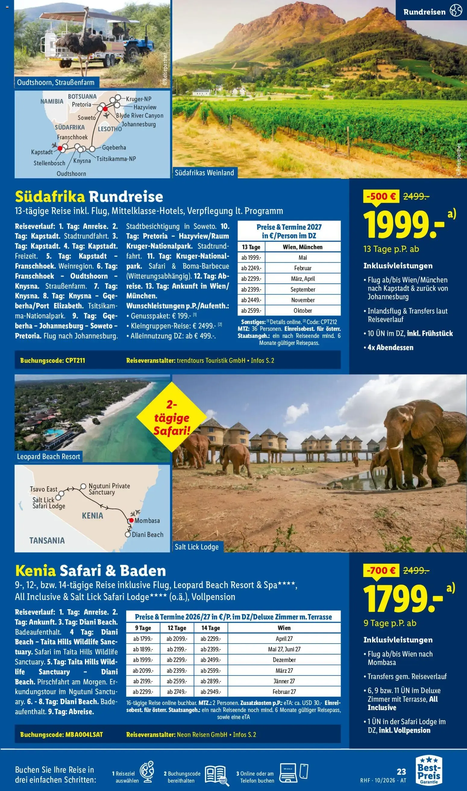 Lidl Reisen: Buchbar vom 30.09. bis 31.10.2026 von 30. September bis 31. Oktober 2026 - Flugblätt seite  23