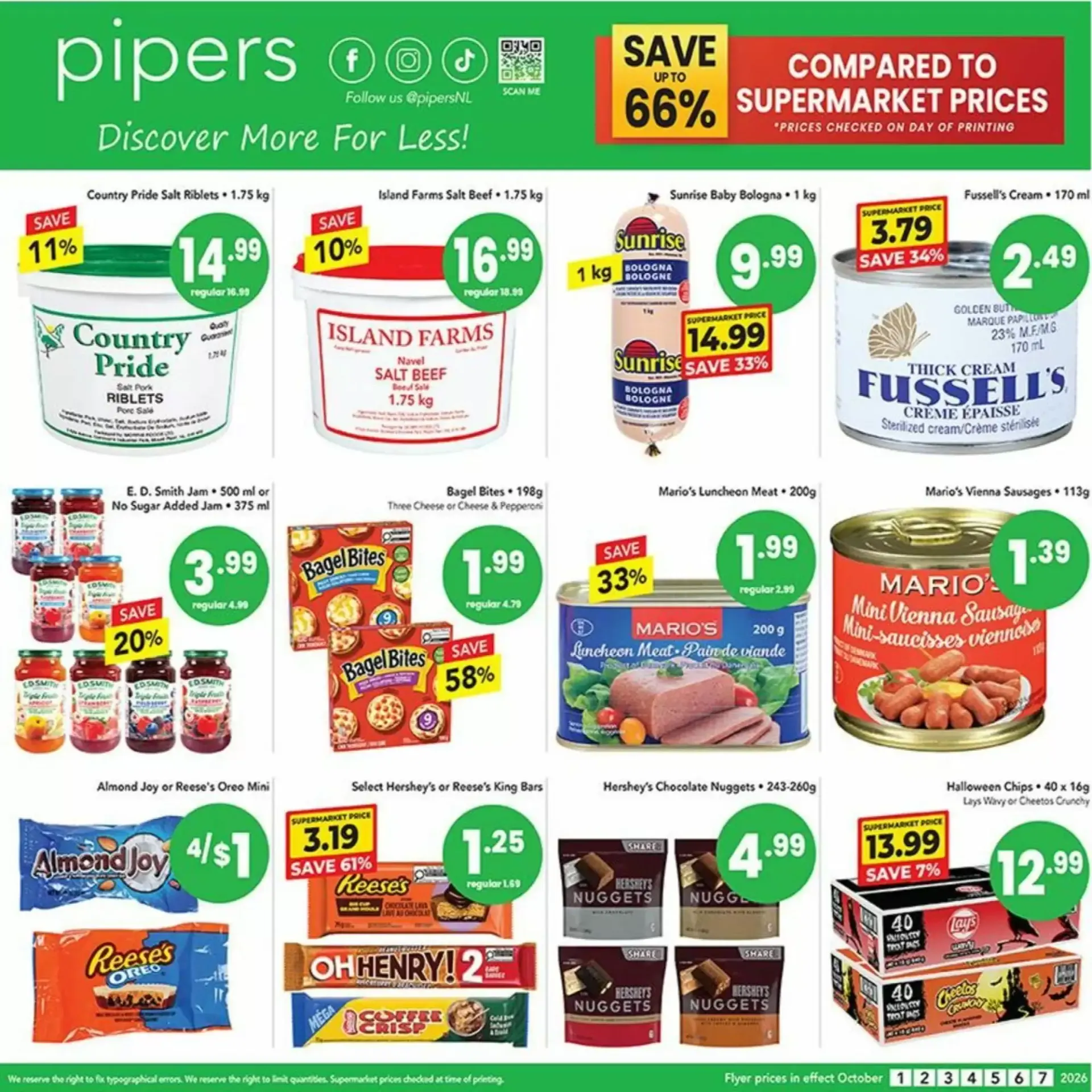 Pipers Flyer October 1-7, 2026 from October 1 to October 7 2026 - flyer page 1