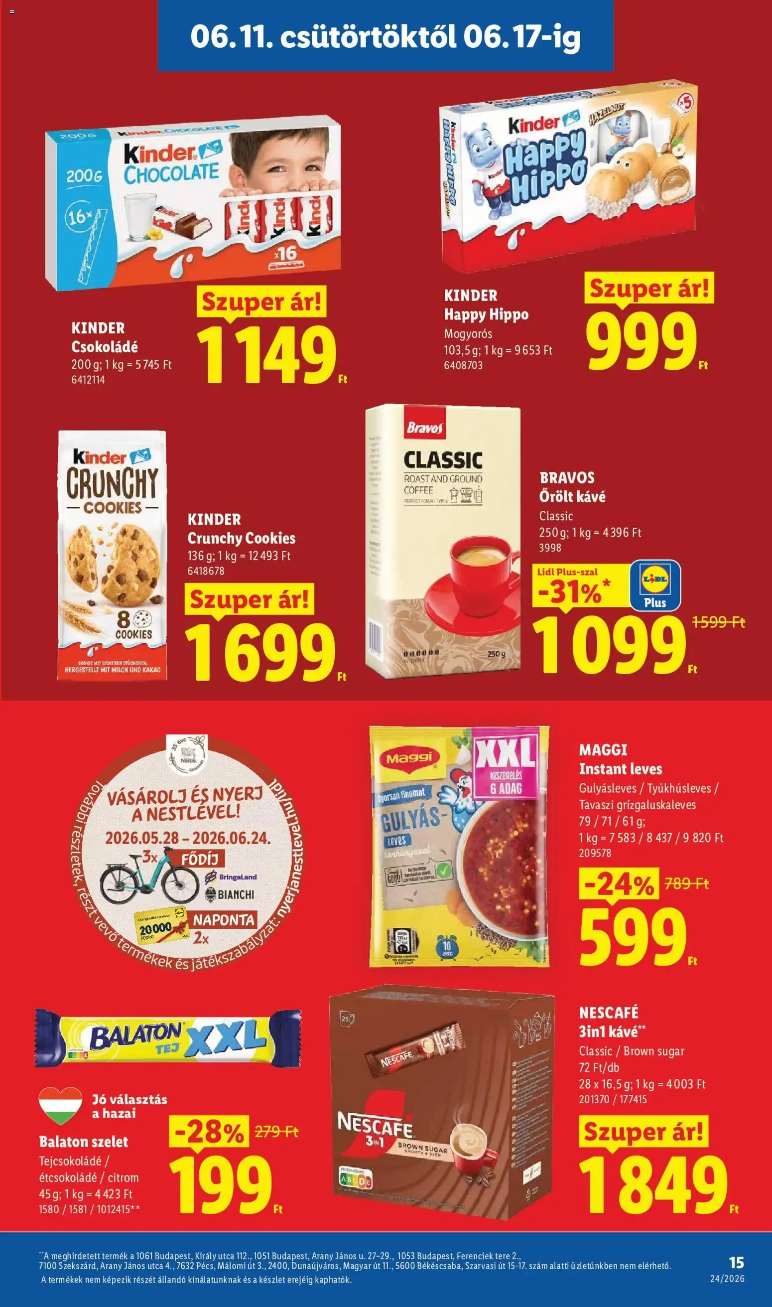 Katalógus Lidl akciós újság - 2026.06.11. -tól/töl > akció, lapozható szórólap 🛍️ június 11.-tól június 17.-ig 2026. - Oldal 15