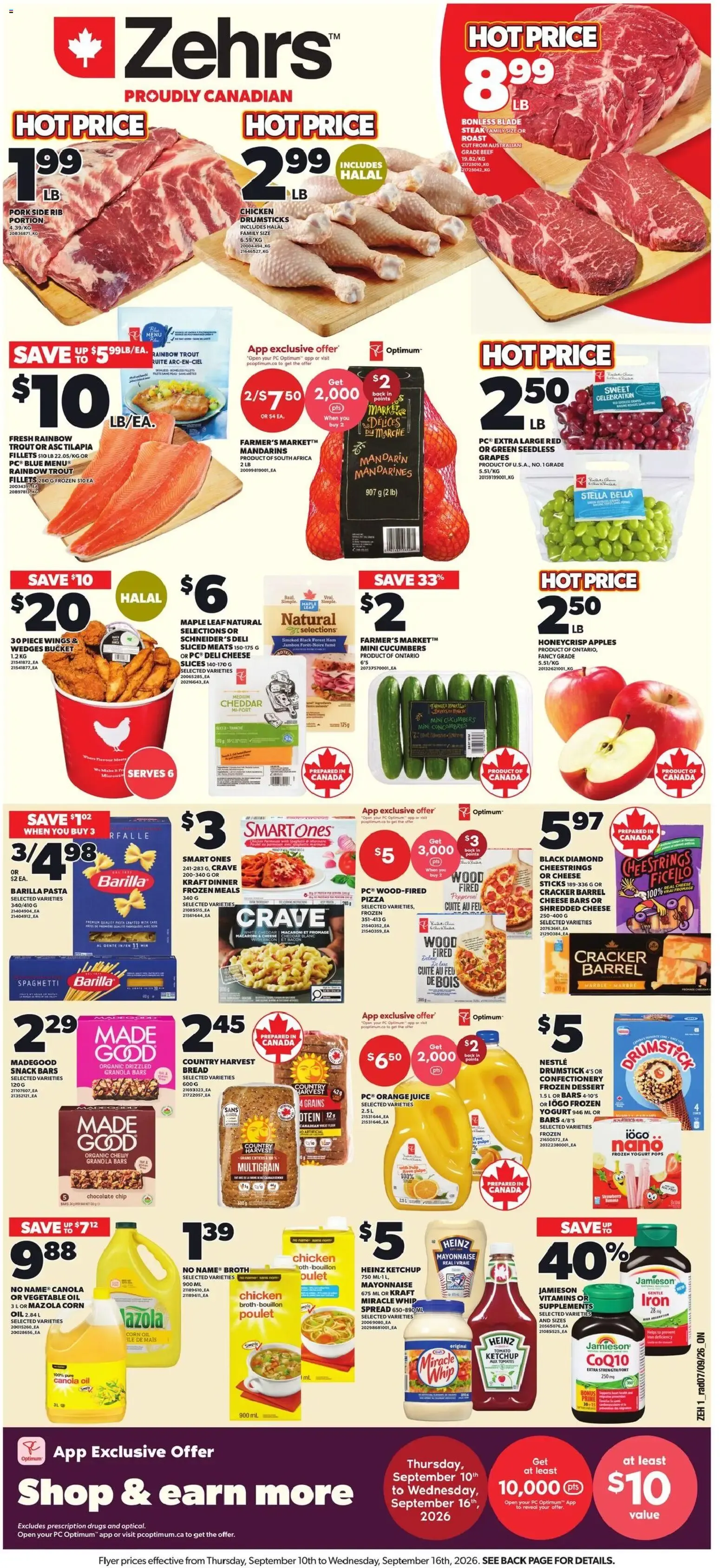 Zehrs weekly flyer / circulaire from Sep 10, 2026 > weekly specials & deals