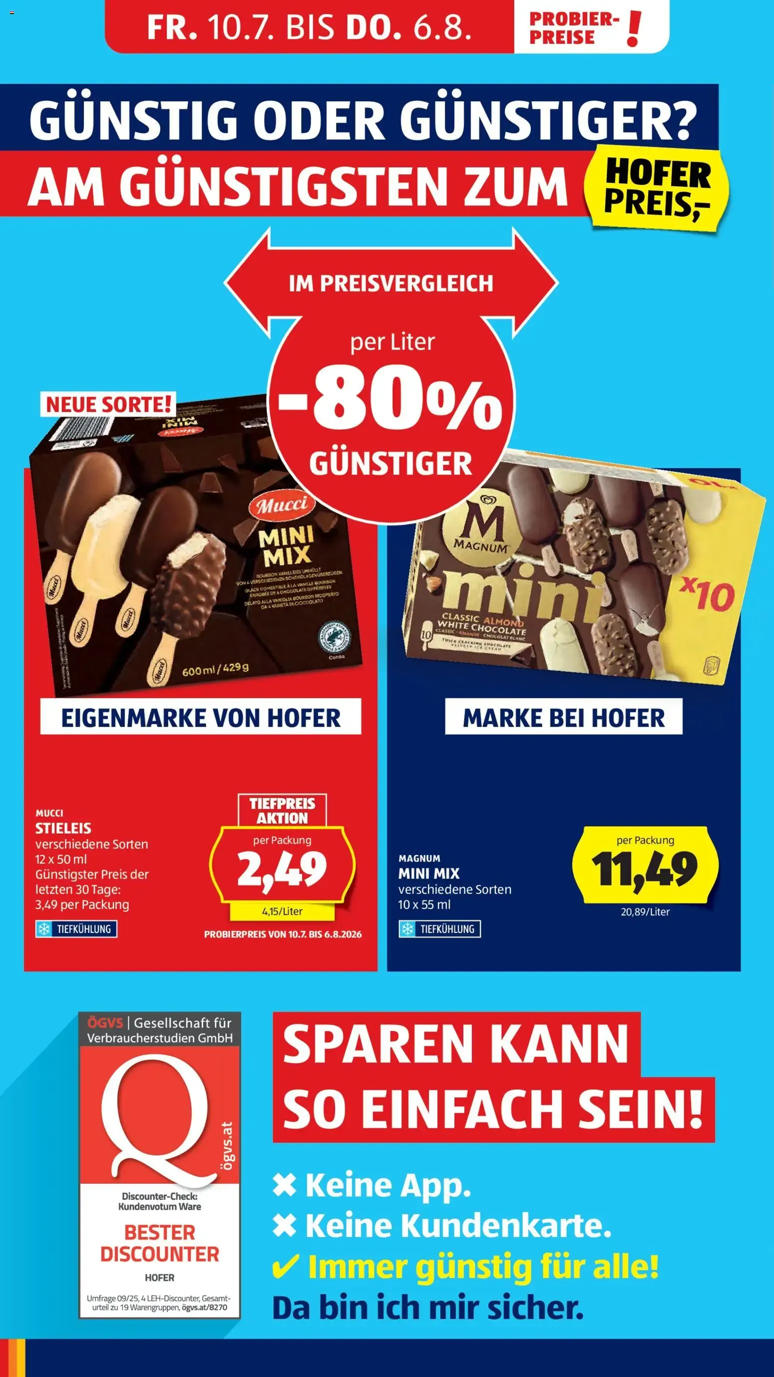 Hofer Flugblatt: Laufend Sparen en Sportartikeln y Bebidas von 7. August bis 13. August 2026 - Flugblätt seite  6