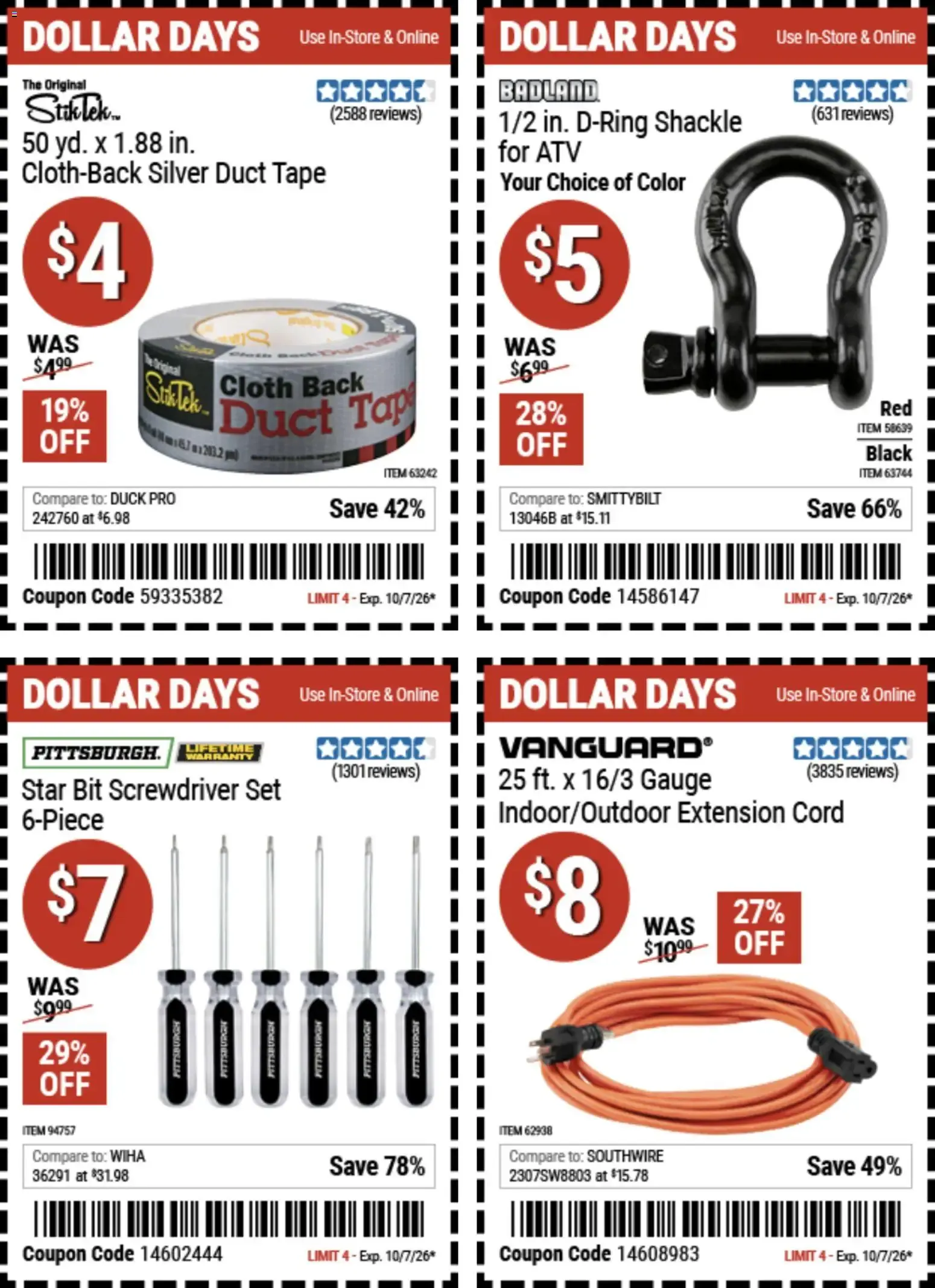 Weekly ad Harbor Freight Dollar Days (09/24 - 10/07 2026) - Flyer from September 24 to October 7 2026 - Page 2