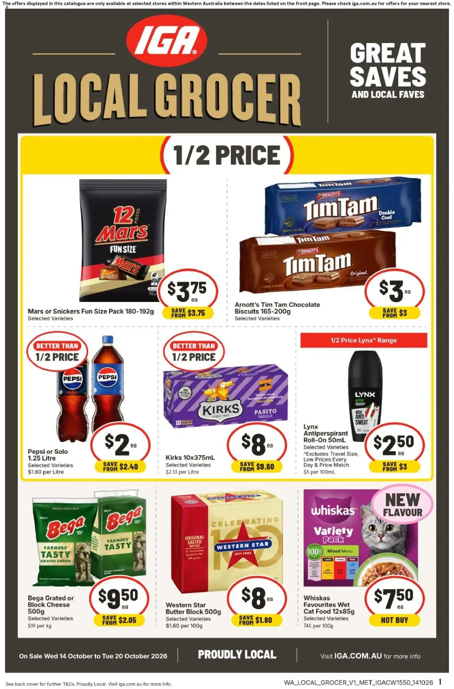 IGA Local Grocer: Great Saves and Local Faves - Catalogue valid from 14 October to 20 October 2026 - page 1