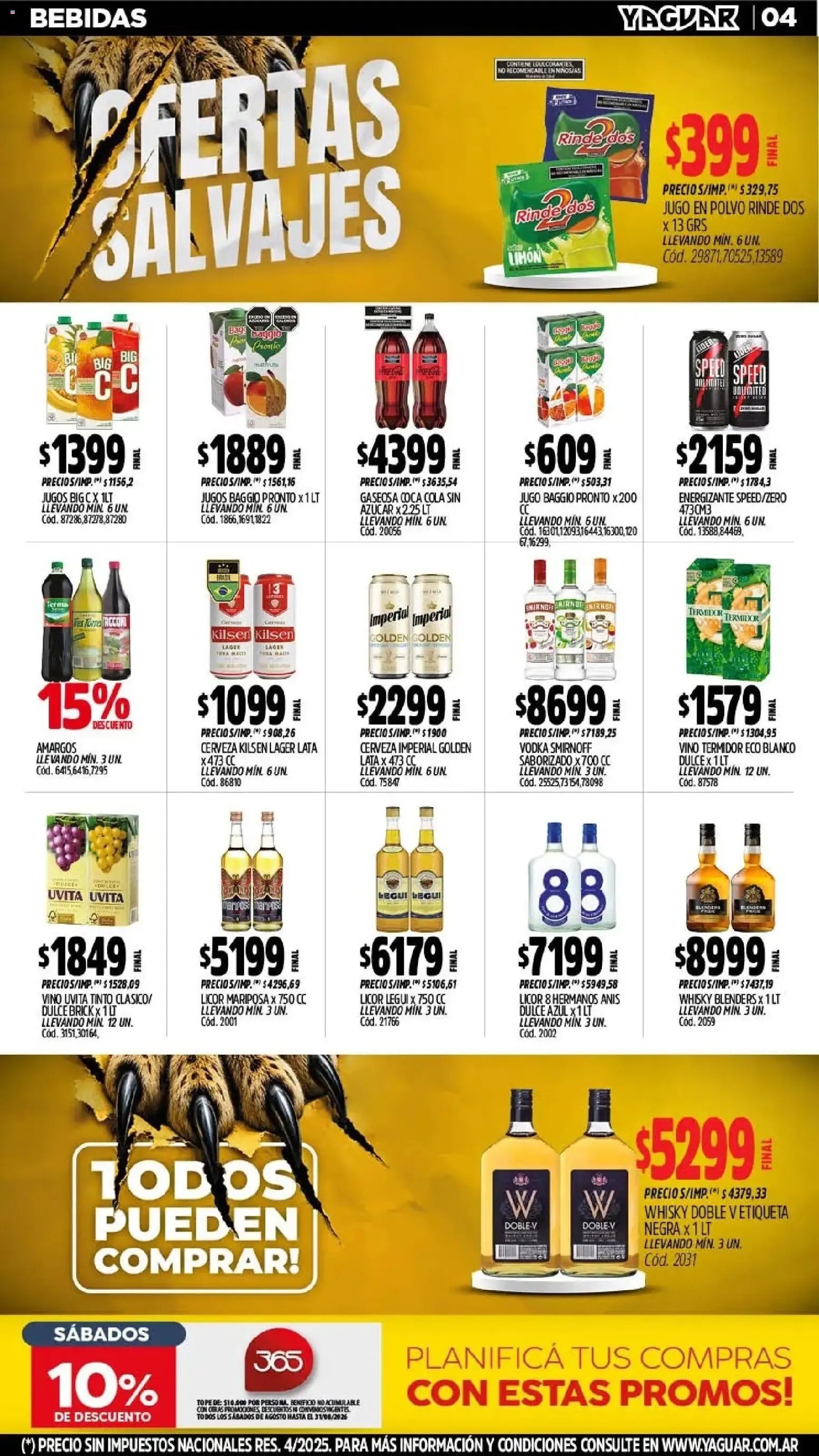 Ofertas de Mayorista Yaguar - Ofertas Salvajes Parque Chacabuco 3 de agosto al 9 de agosto 2026 - Página 5 del catálogo