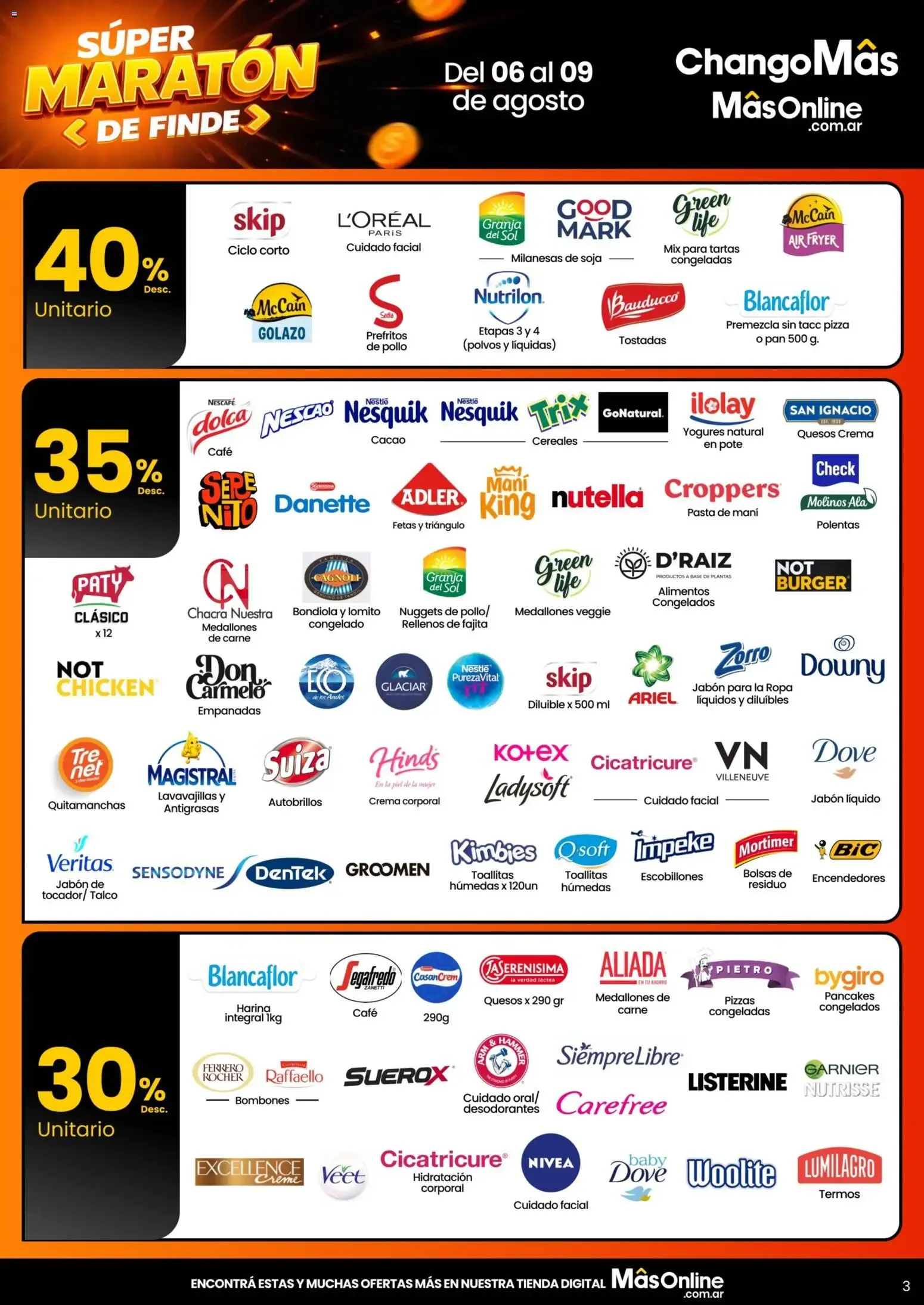 Ofertas de Changomas Súper Maratón de Finde || del 06/08/2026 - 09/08/2026 || Catálogo 6 de agosto al 9 de agosto 2026 - Página 3 del catálogo