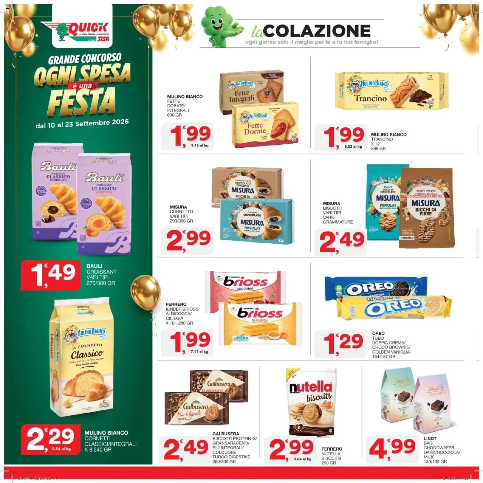 GRANDE CONCORSO OGNI SPESA è una FESTA da 10 settembre a 23 settembre di 2026 - Pagina del volantino 14