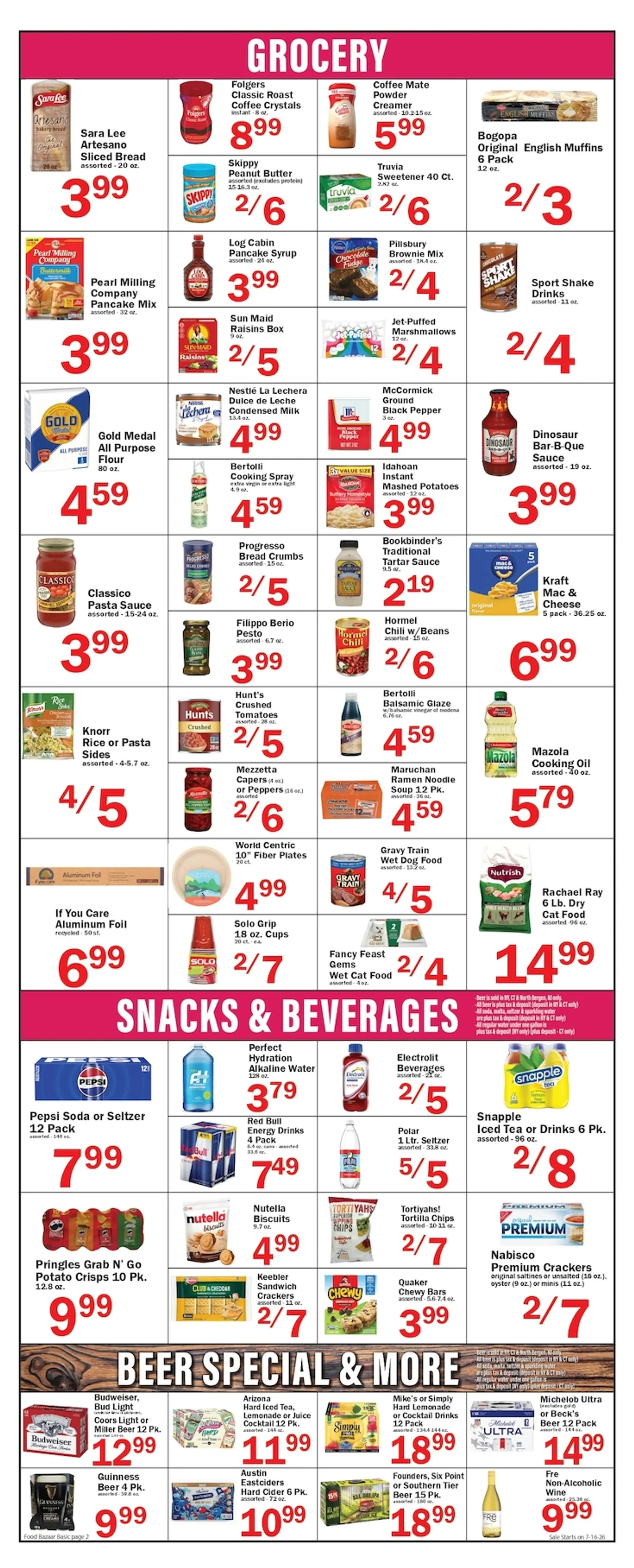 Weekly ad Current Food Bazaar leaflet valid from Thursday 07/16/2026 to Wednesday 07/22/2026 from July 16 to July 22 2026 - Page 2